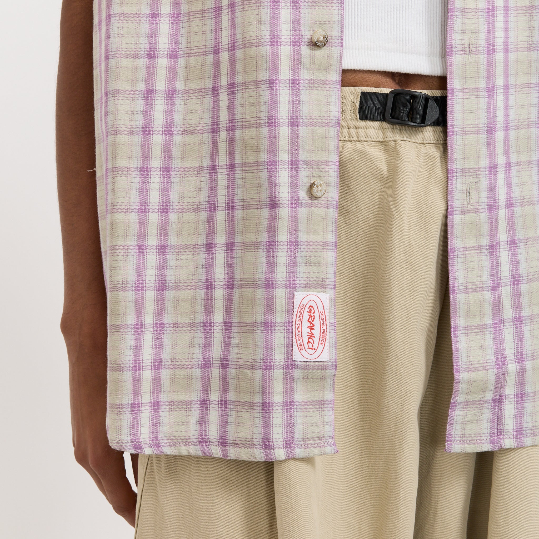 Gramicci | S/S Checkered Ombre Shirt Purple | Maplestore