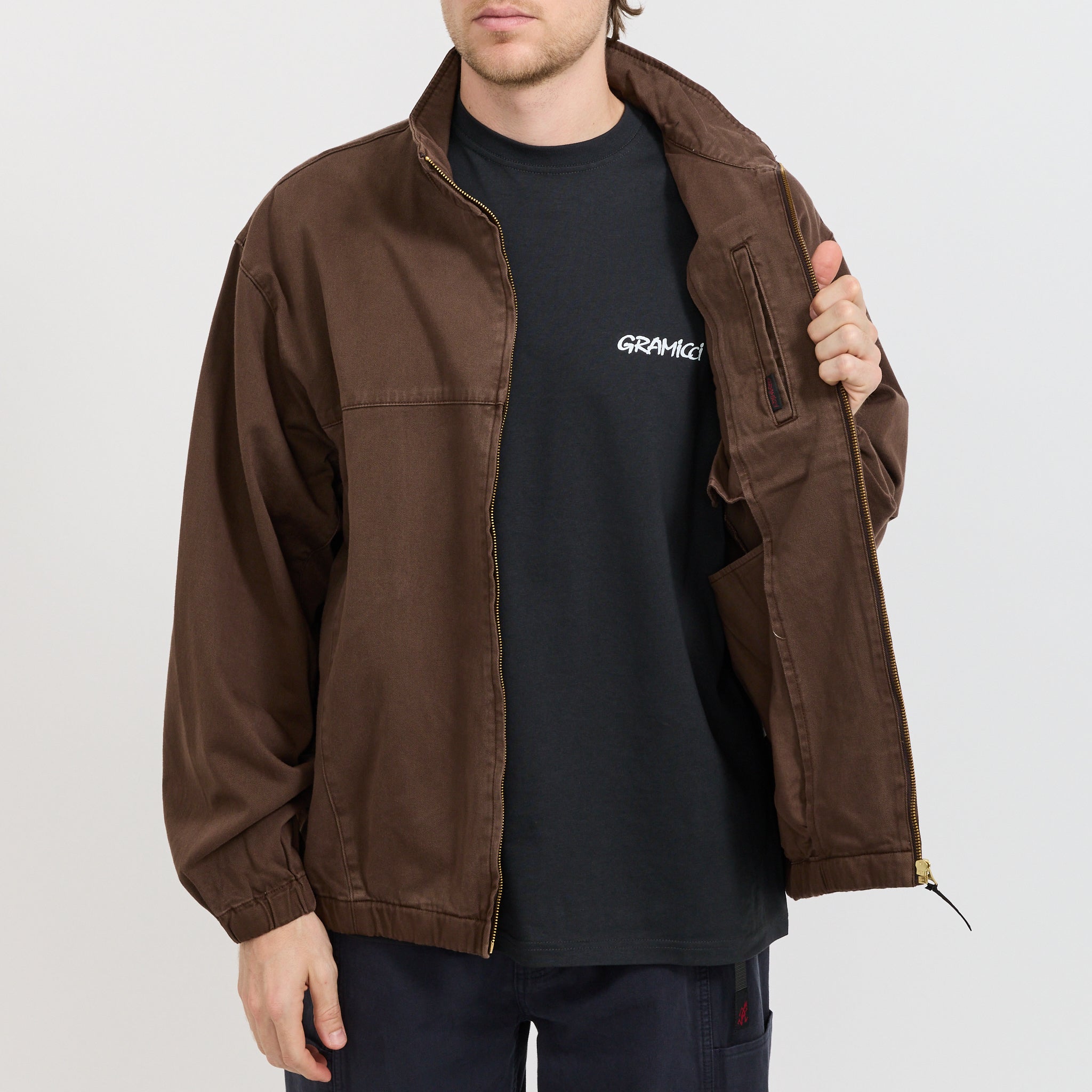 Twill-Around Jacket Brown Pigment