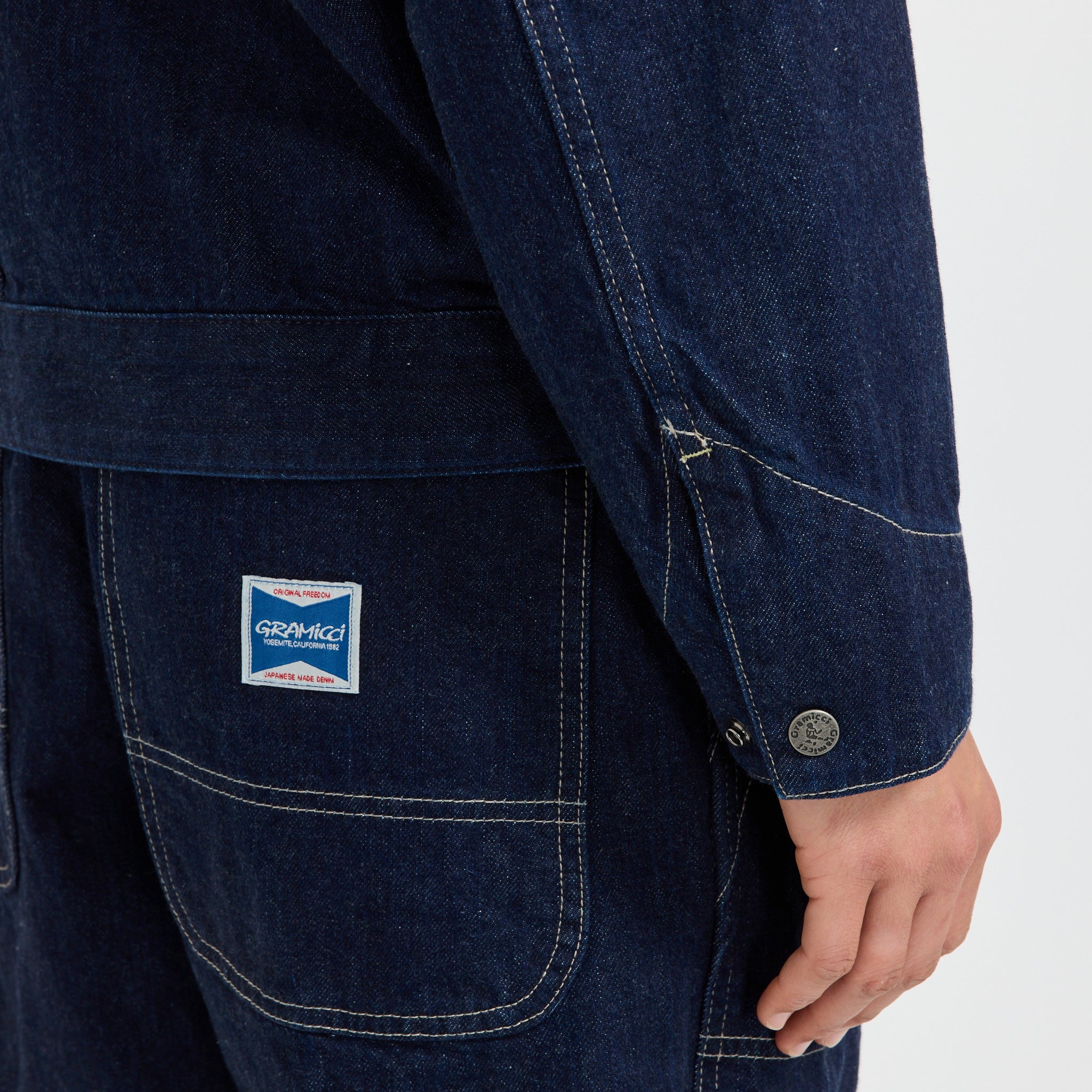Womens Japanese Slub Denim Jacket Indigo