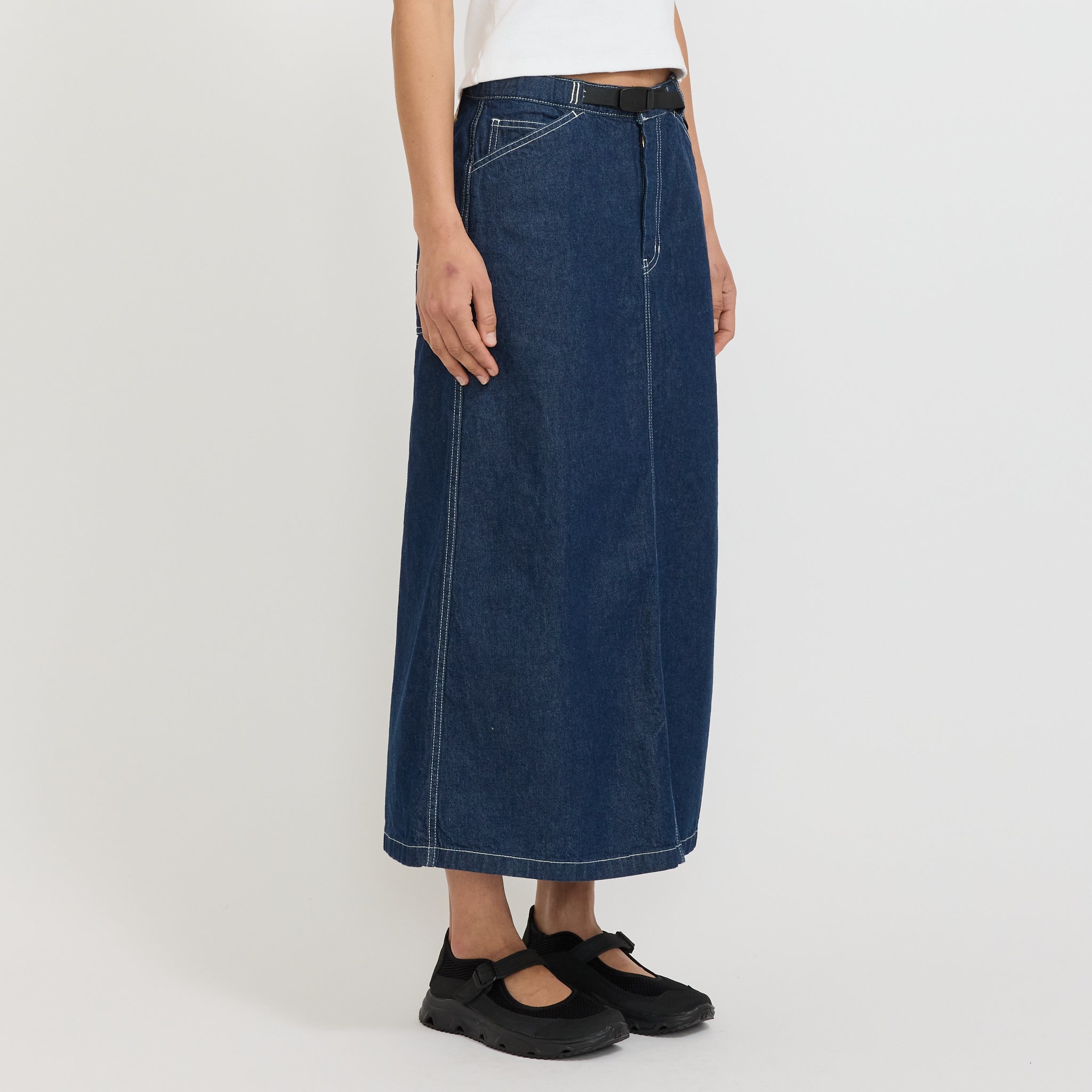 Sutter Denim Skirt Rinsed Indigo