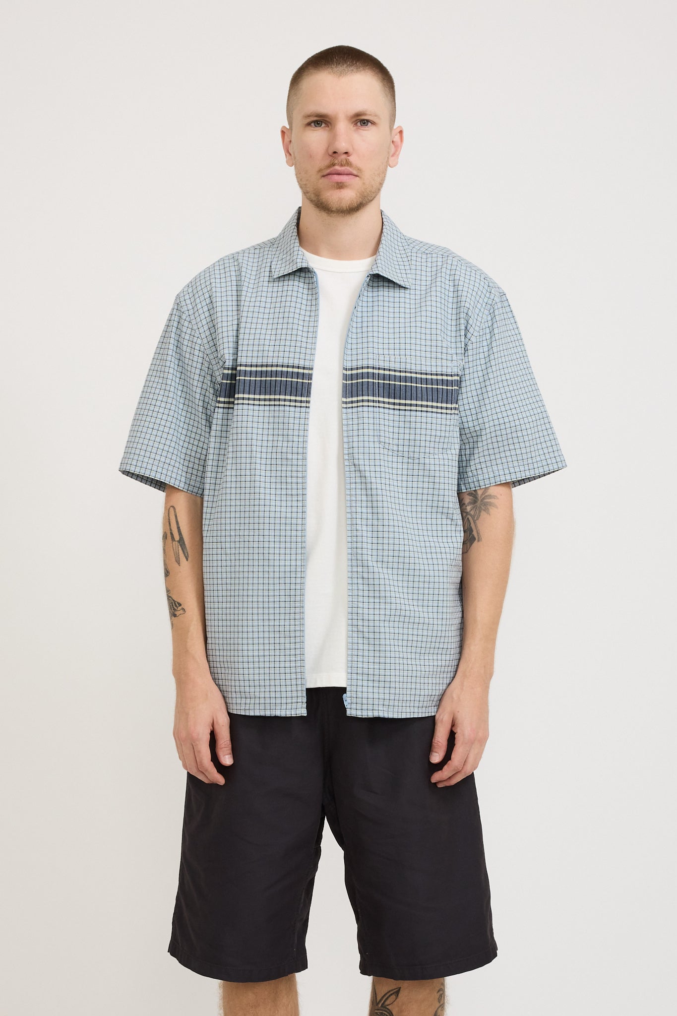 Zip Up Wave Shirt Pacific Plaid