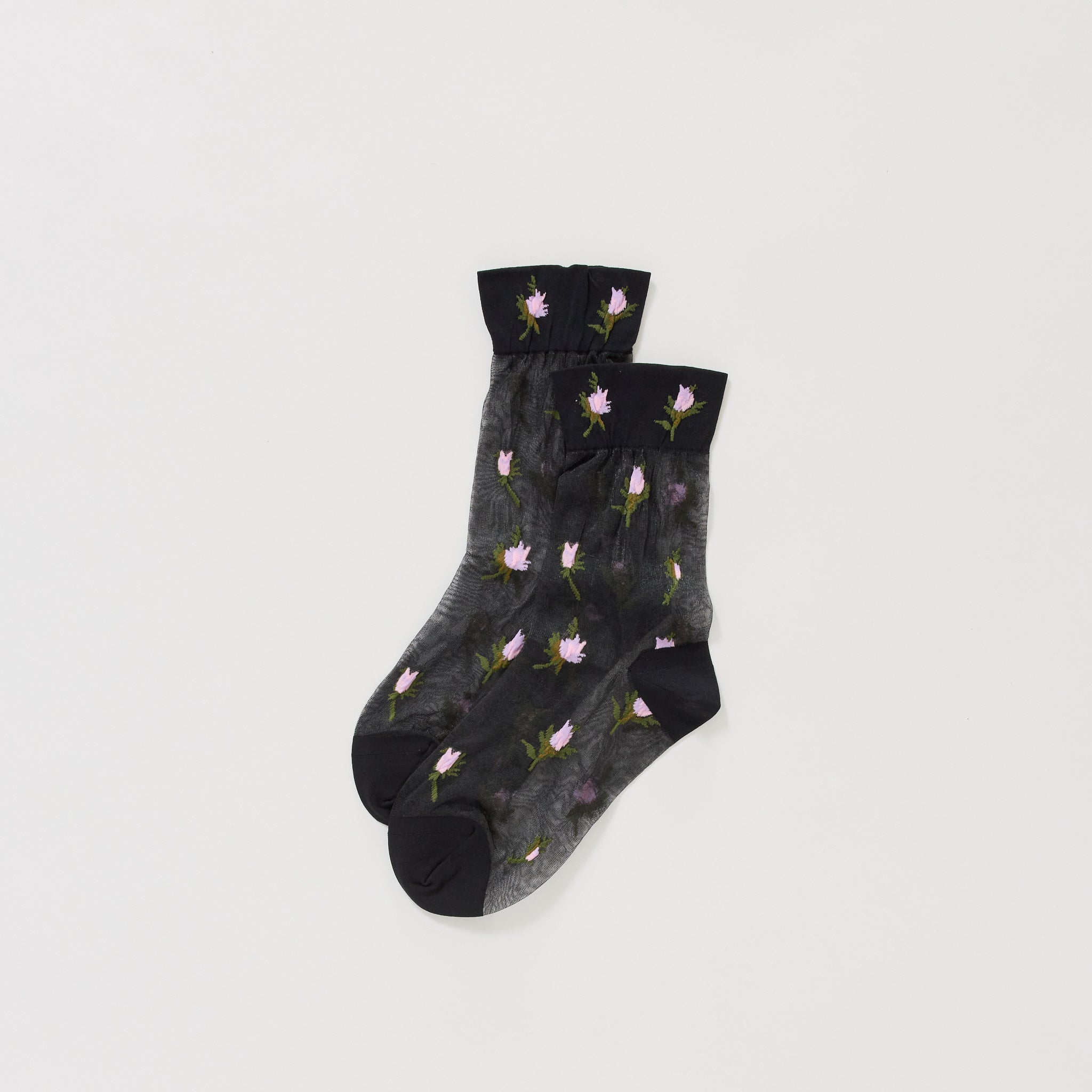 Rosebud Sheer Crew Black