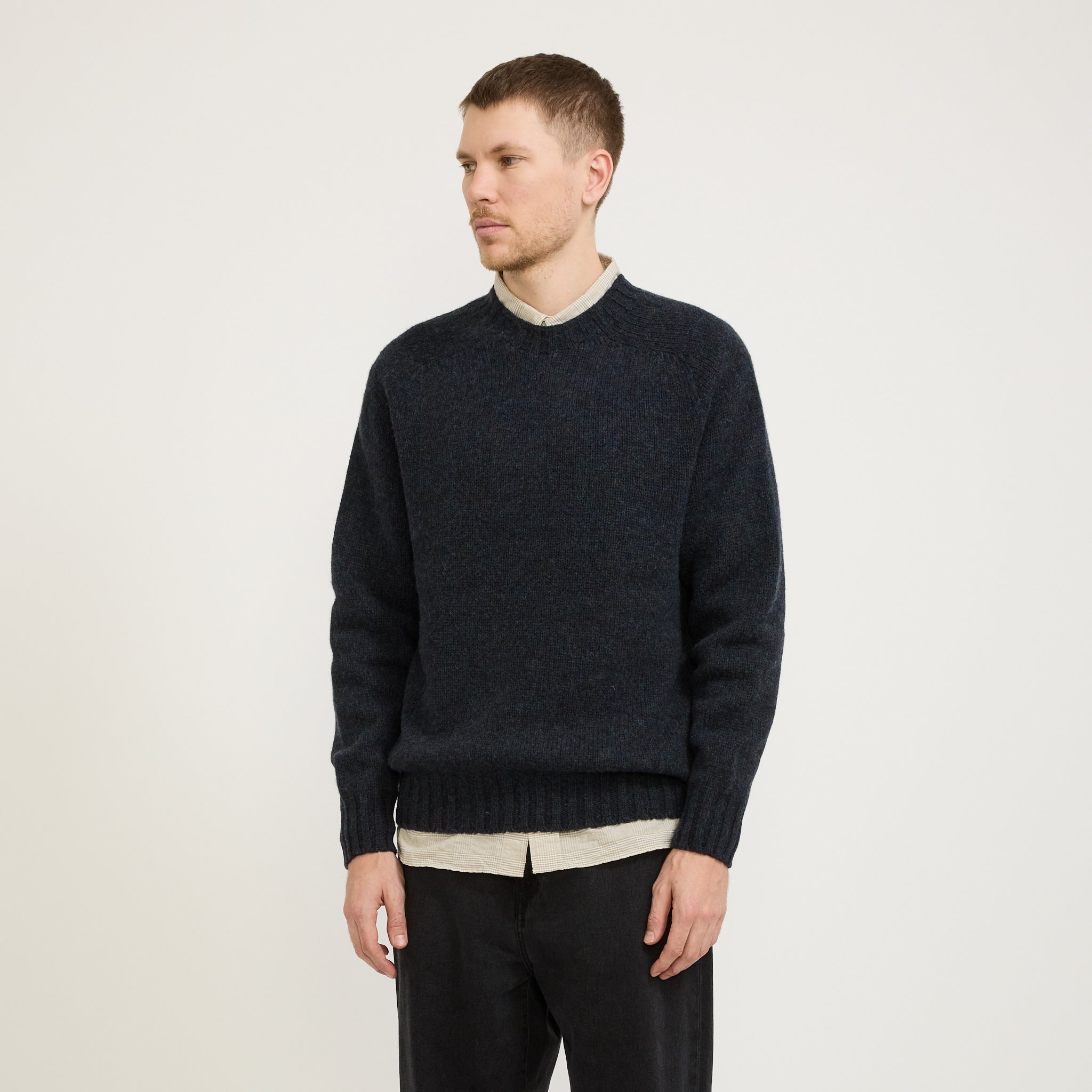 Boxy Space Knit Pullover Storm