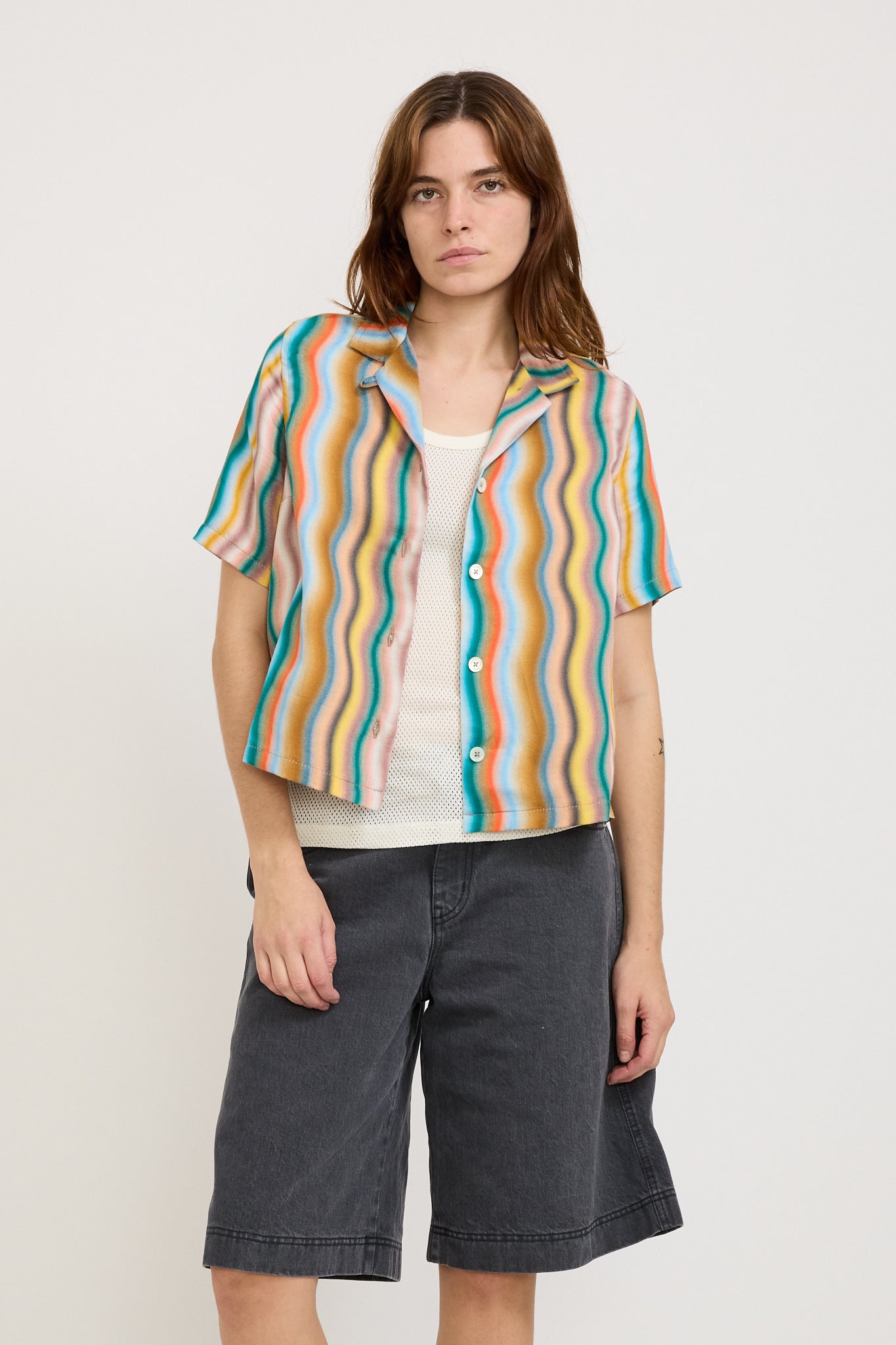 Howlin | Cocktails For The Girls Shirt Hemp Print Multi Wave | Maplestore