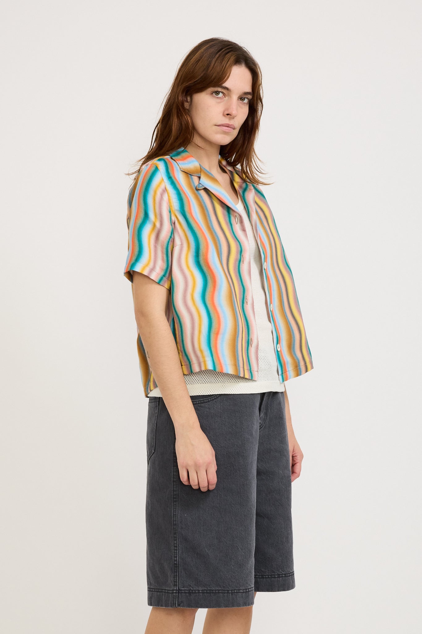 Howlin | Cocktails For The Girls Shirt Hemp Print Multi Wave | Maplestore