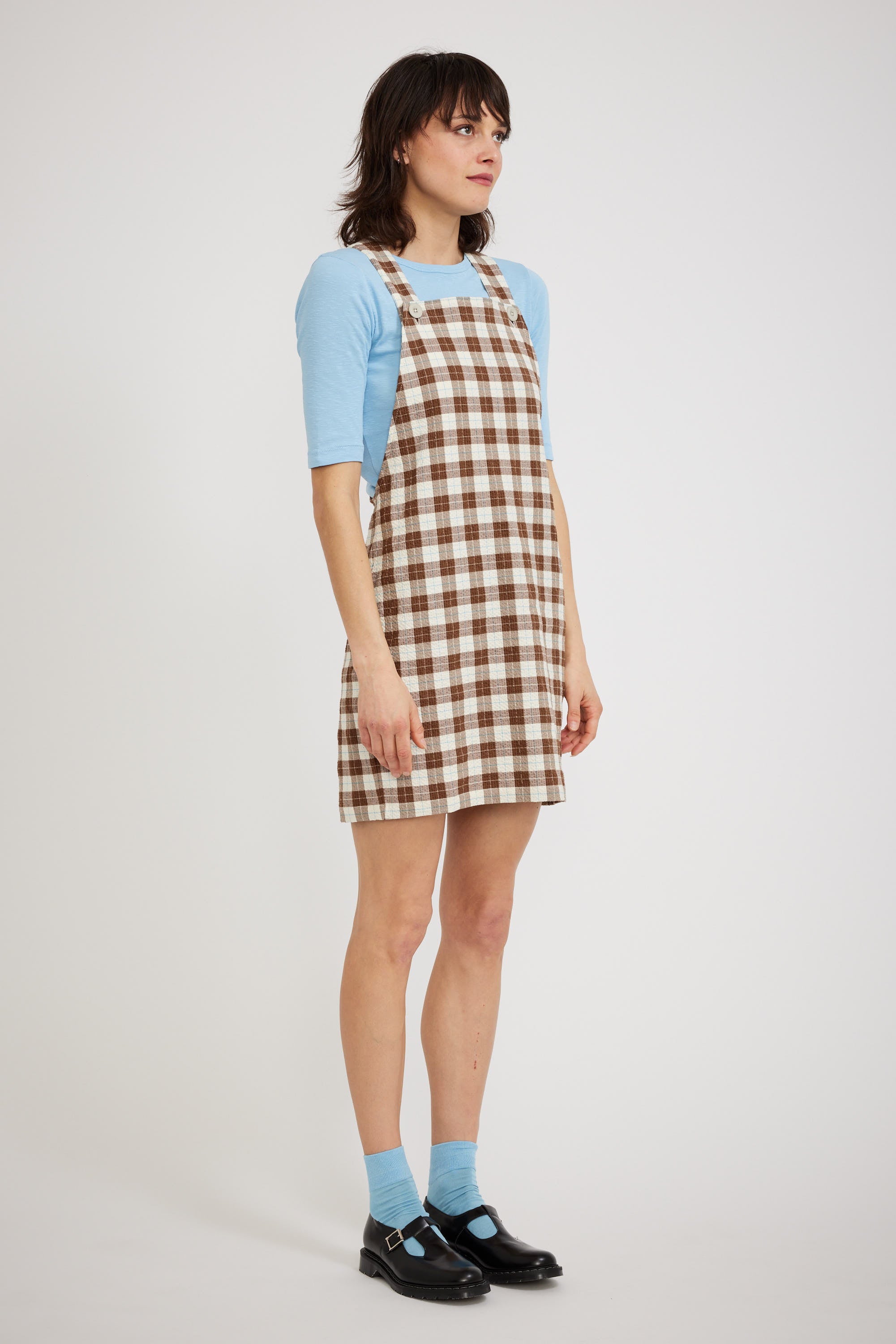 Howlin | Cosmic Dress Brown Check Seersucker | Maplestore