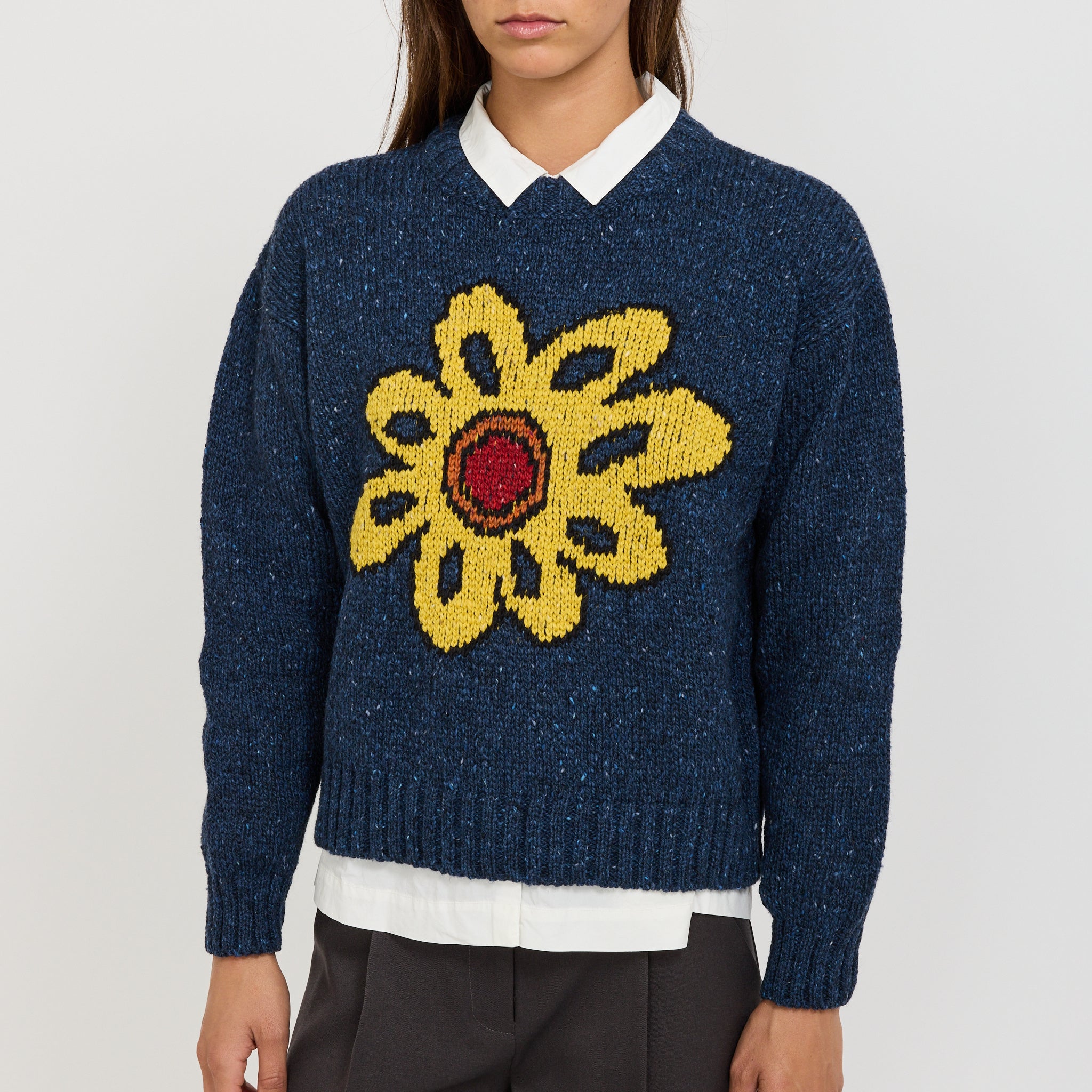 Flower Lover Pullover Blue