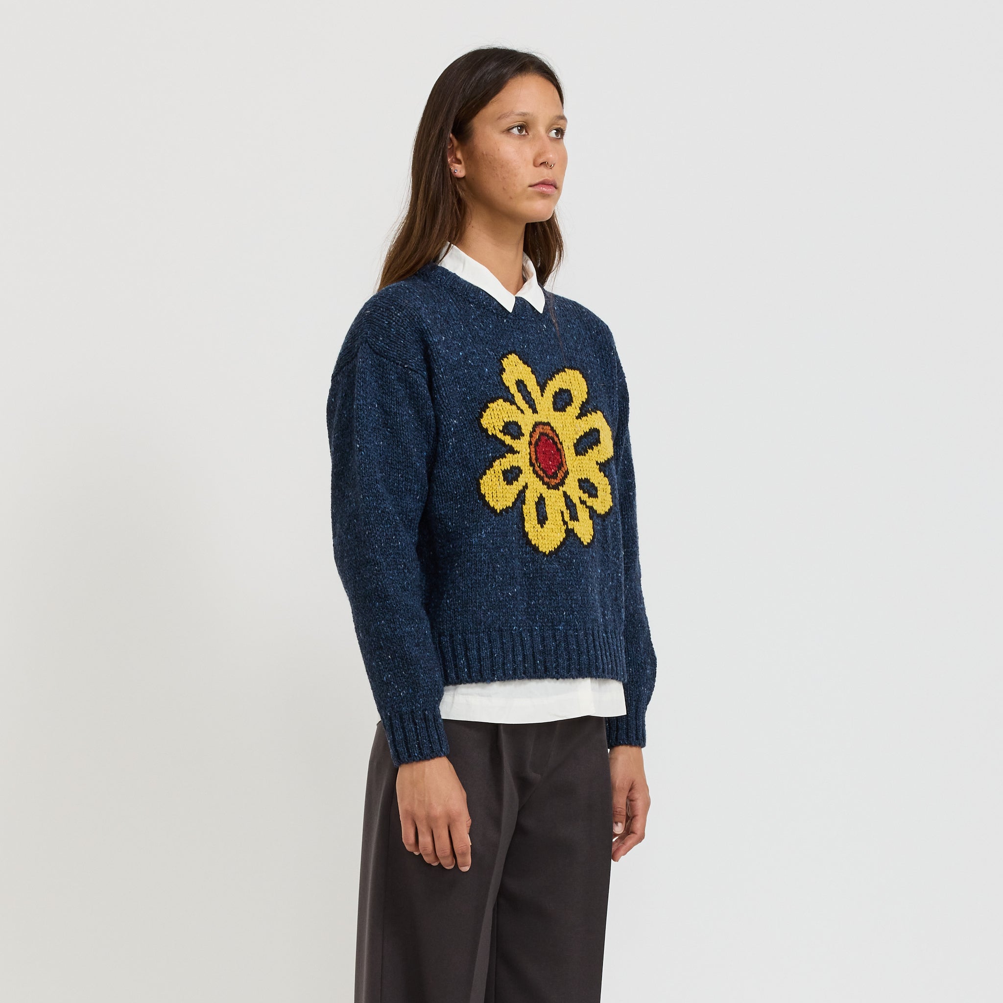 Flower Lover Pullover Blue