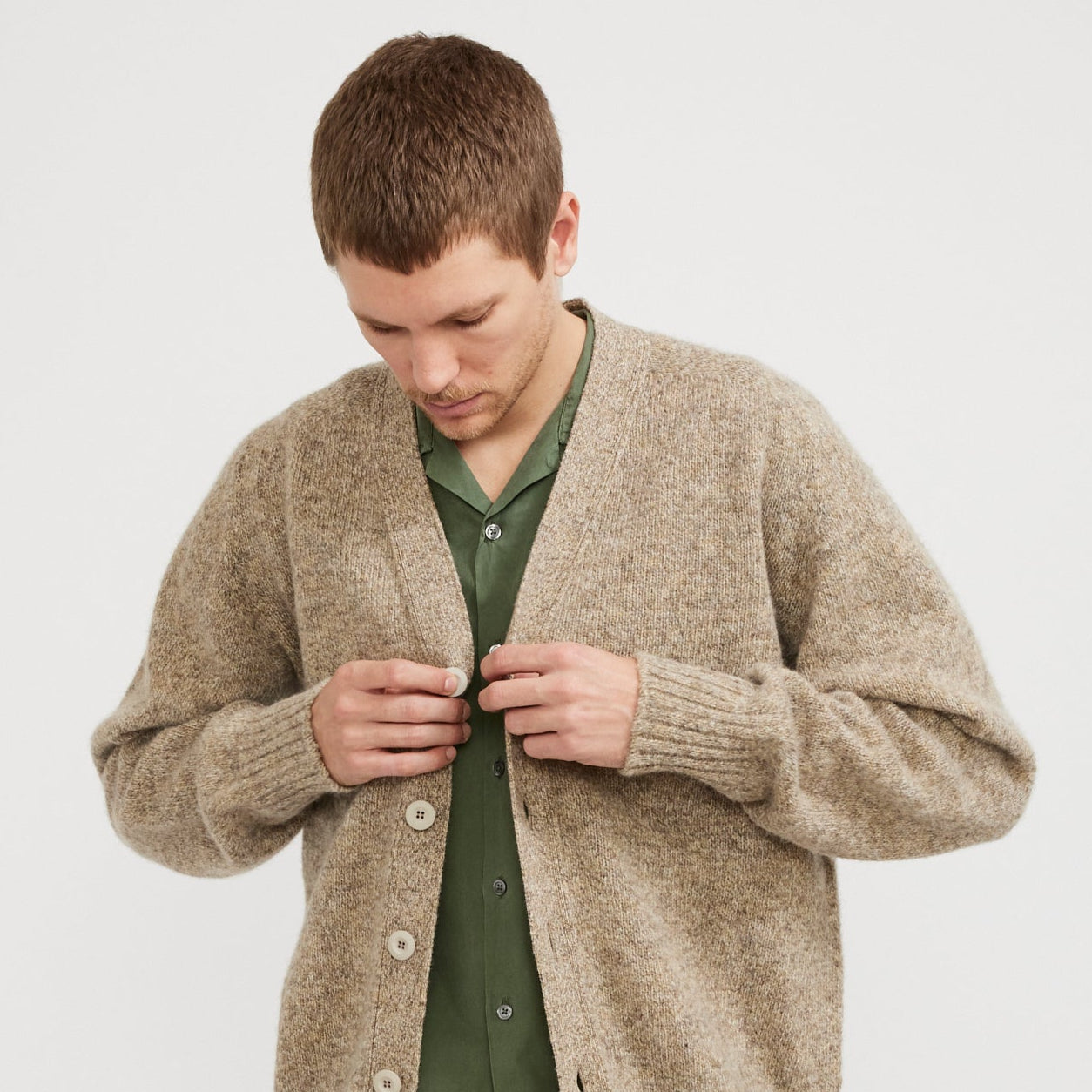 Howlin | Shaggy Bear Cardigan Mixed Shrooms | Maplestore