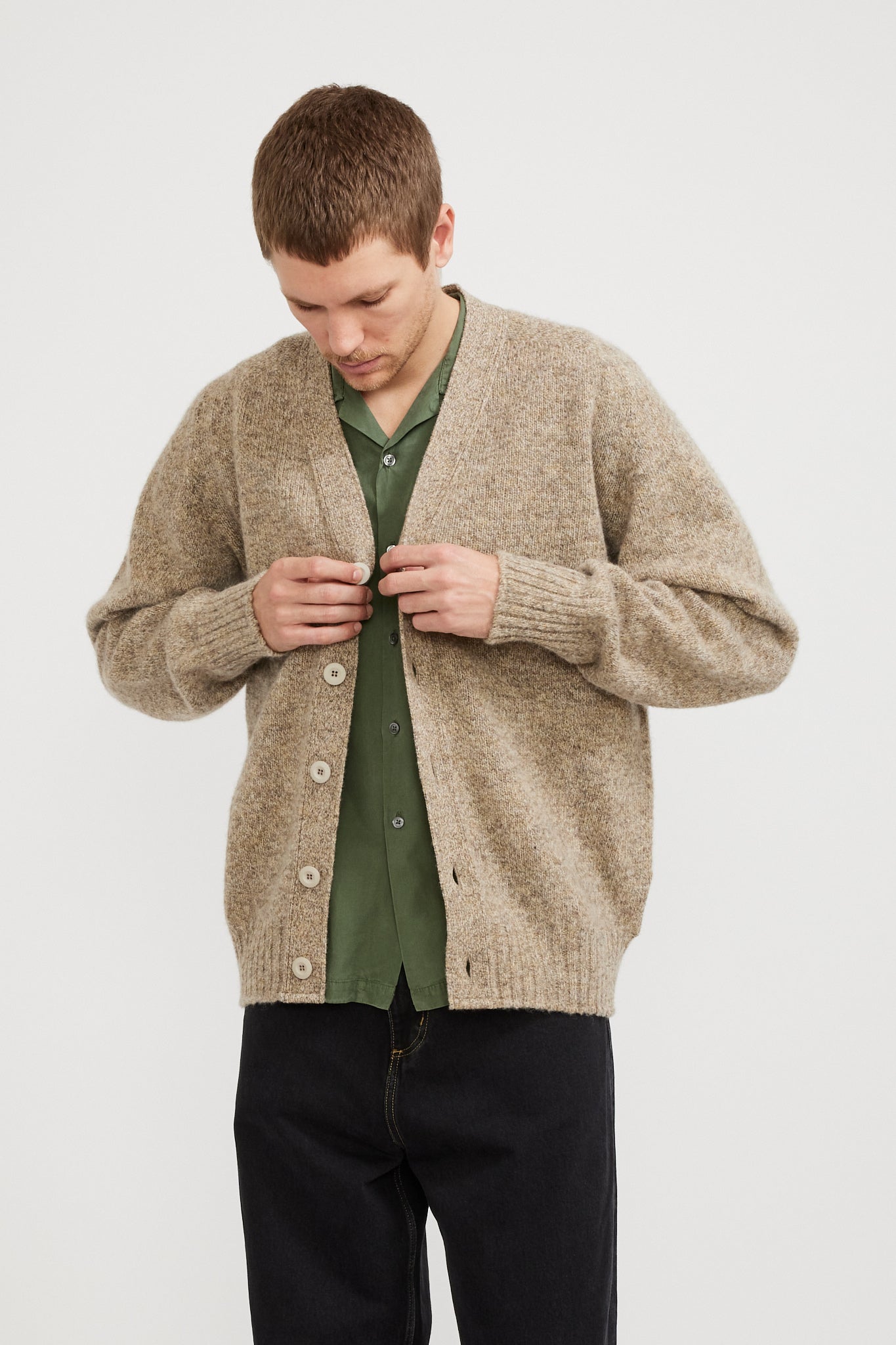 Howlin | Shaggy Bear Cardigan Mixed Shrooms | Maplestore