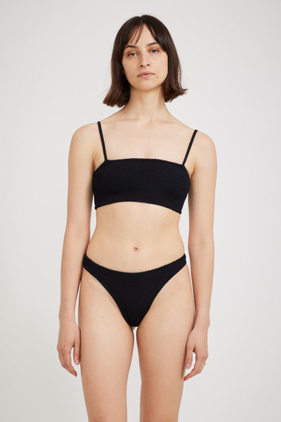 Hunza G | Gigi Bikini Crinkle Black | Maplestore