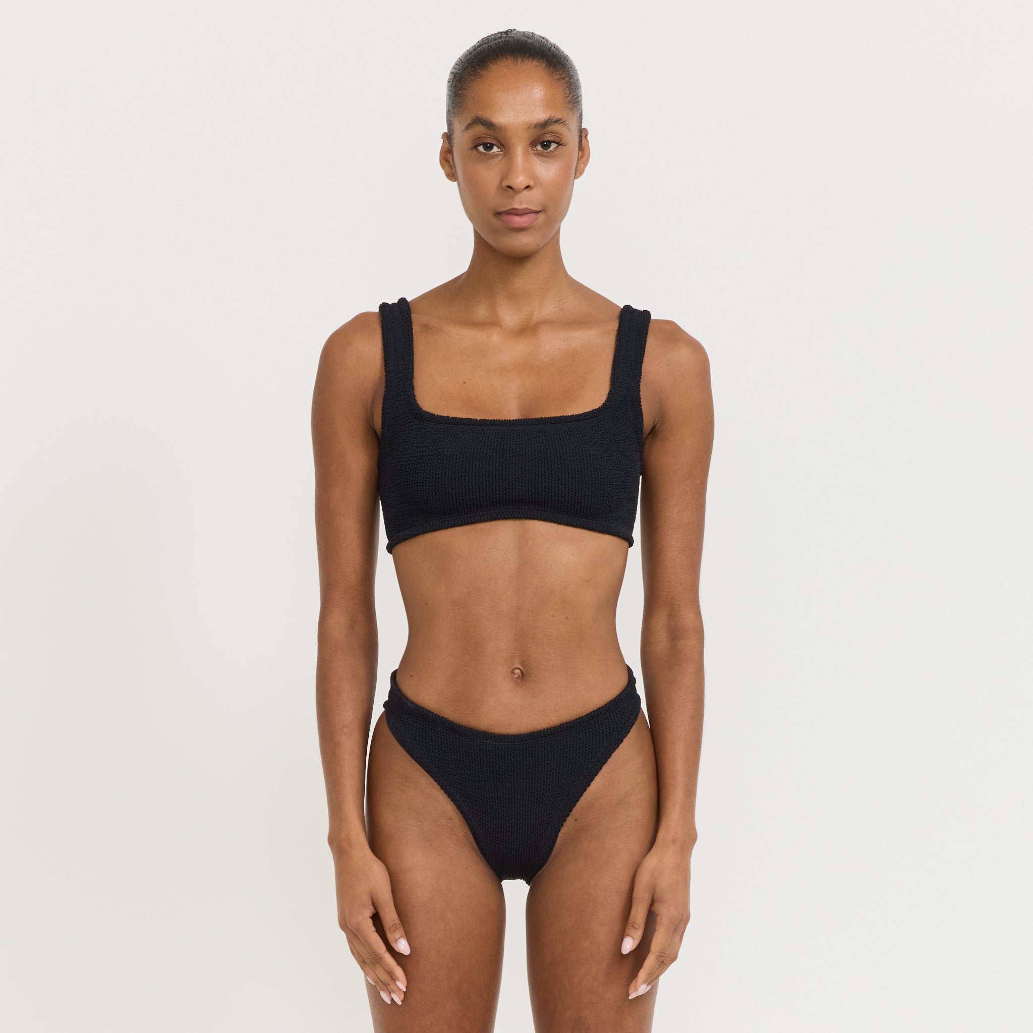 Xandra Bikini Black Crinkle