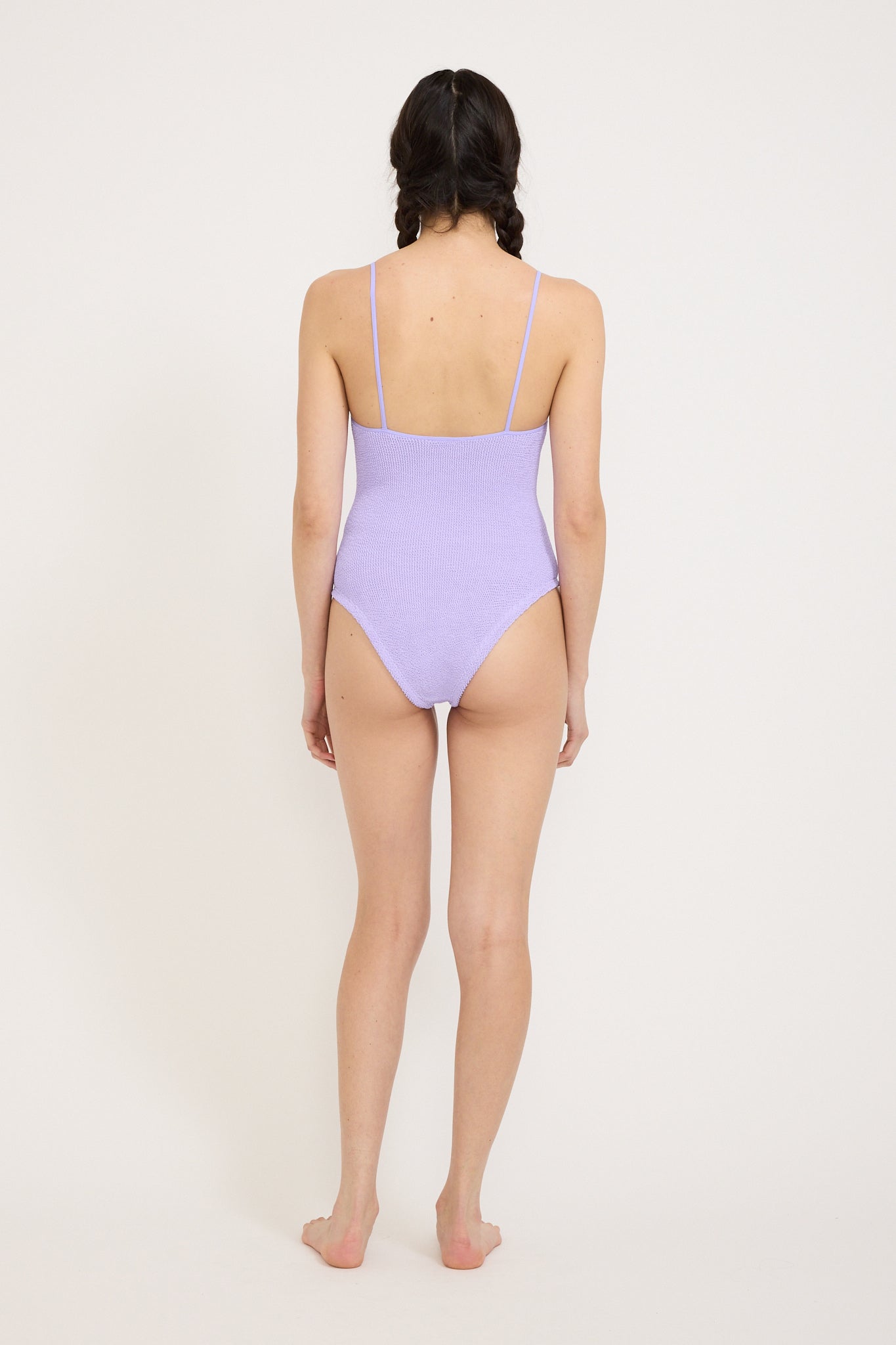 Hunza G | Pamela Swimsuit Crinkle Lilac | Maplestore