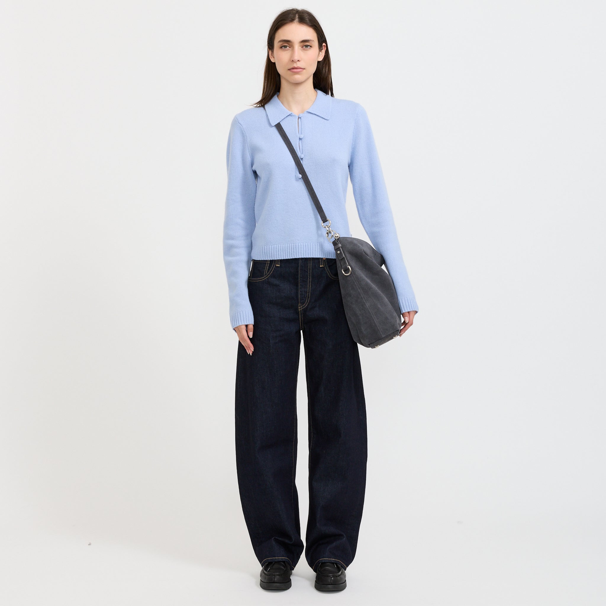 Marla Hobo Bag Grey Suede