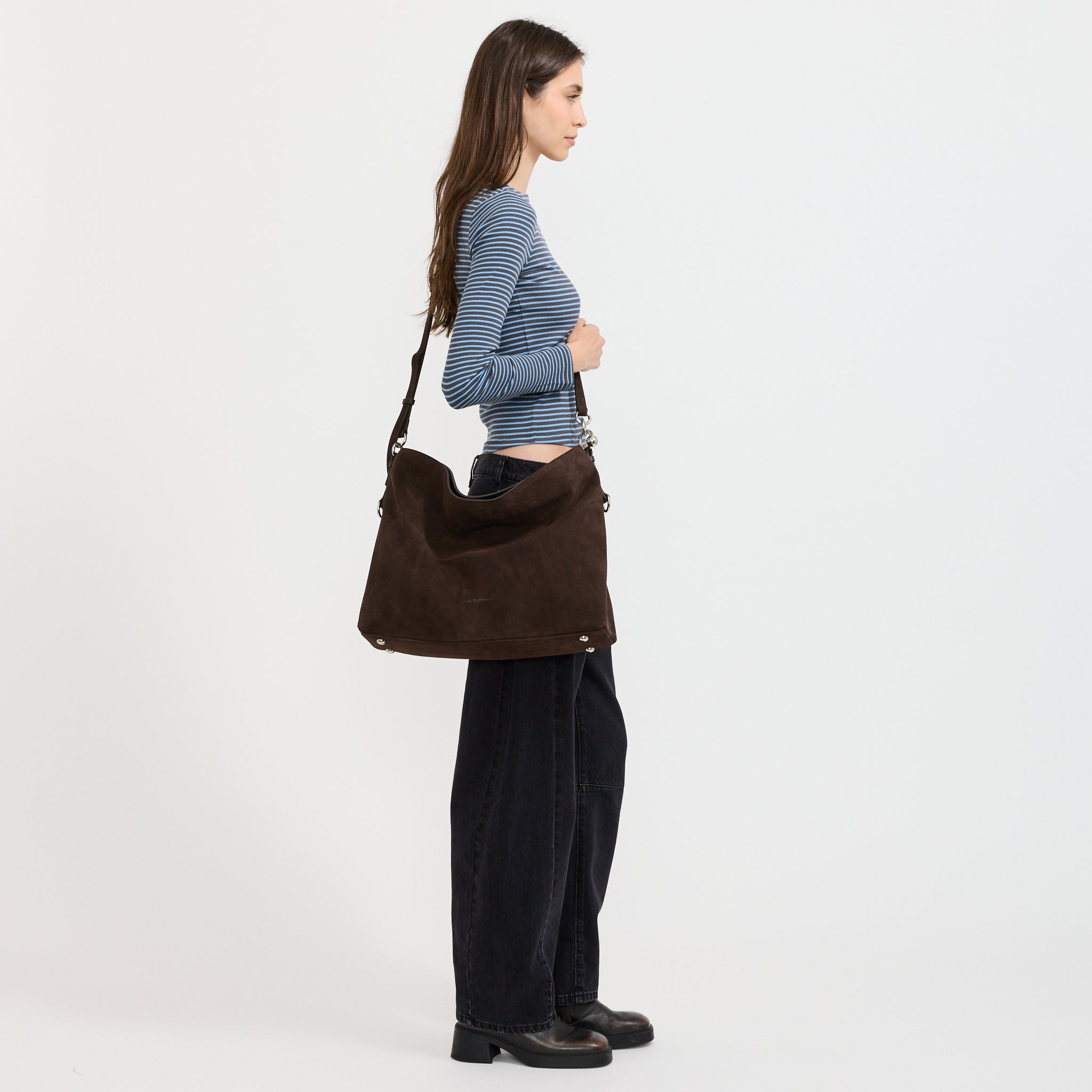 Marla Hobo Bag Brown Suede