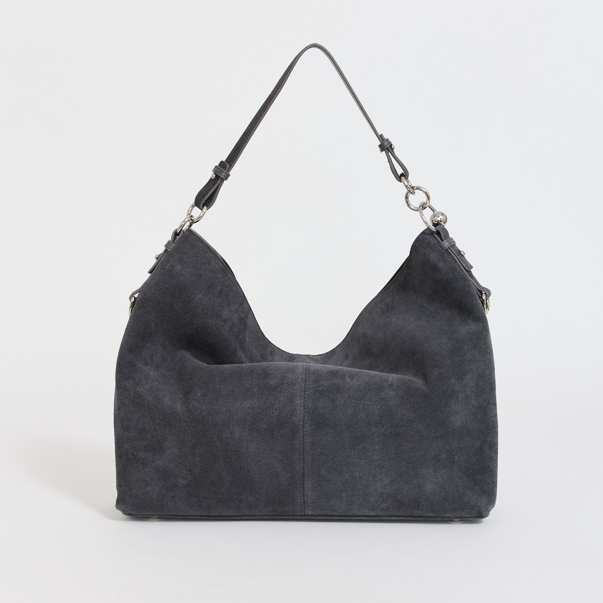 Marla Hobo Bag Grey Suede