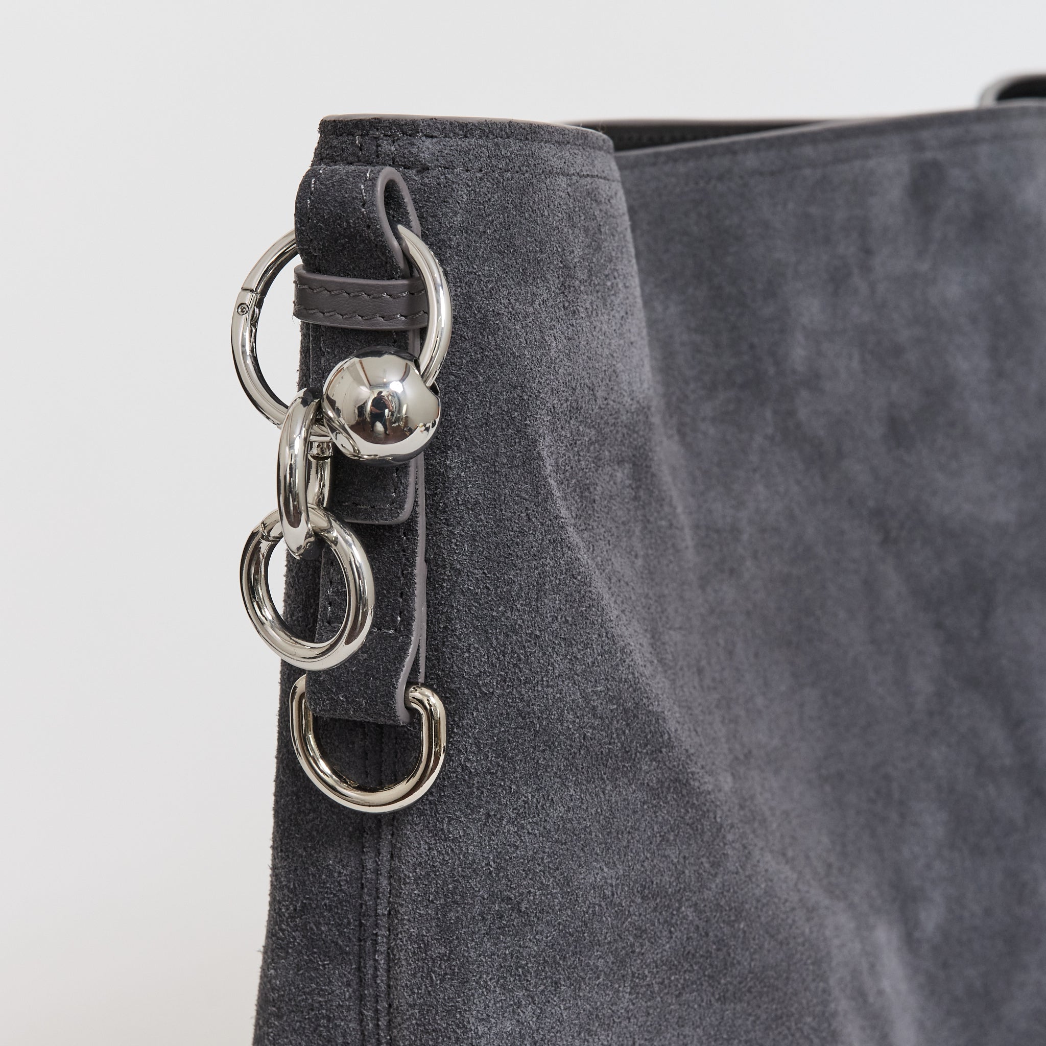 Marla Hobo Bag Grey Suede