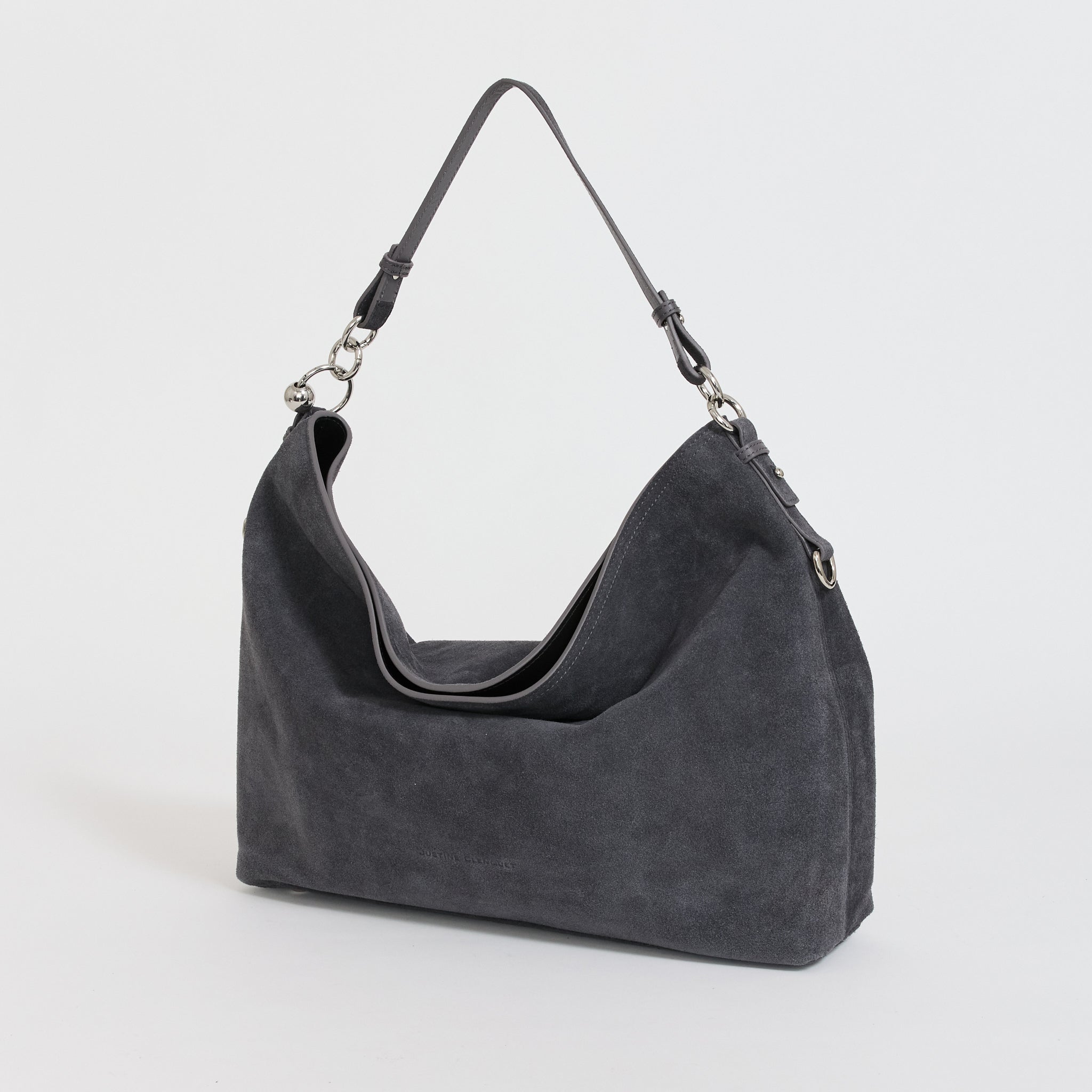 Marla Hobo Bag Grey Suede