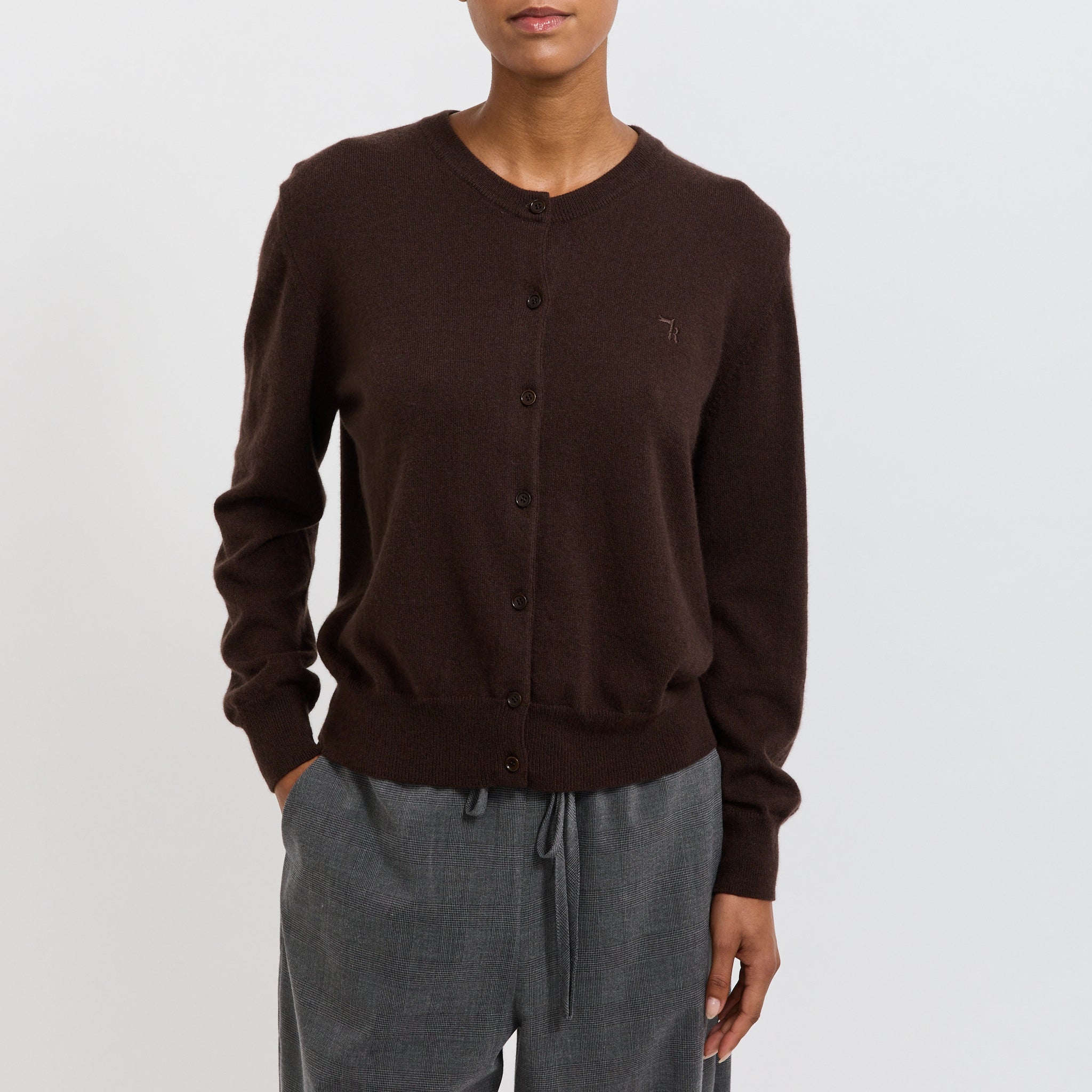 Posy Cashmere Cardigan Chocolate