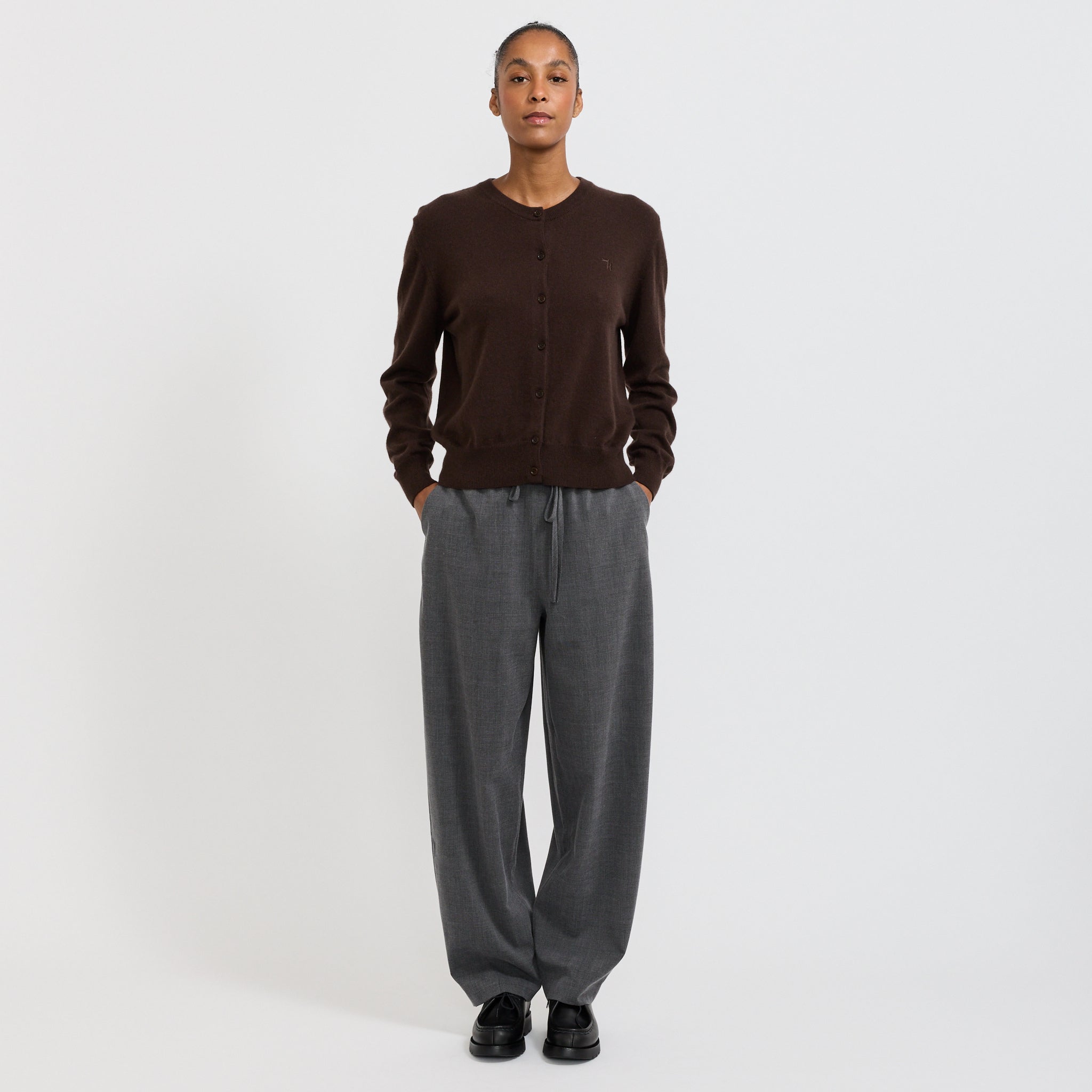 Posy Cashmere Cardigan Chocolate