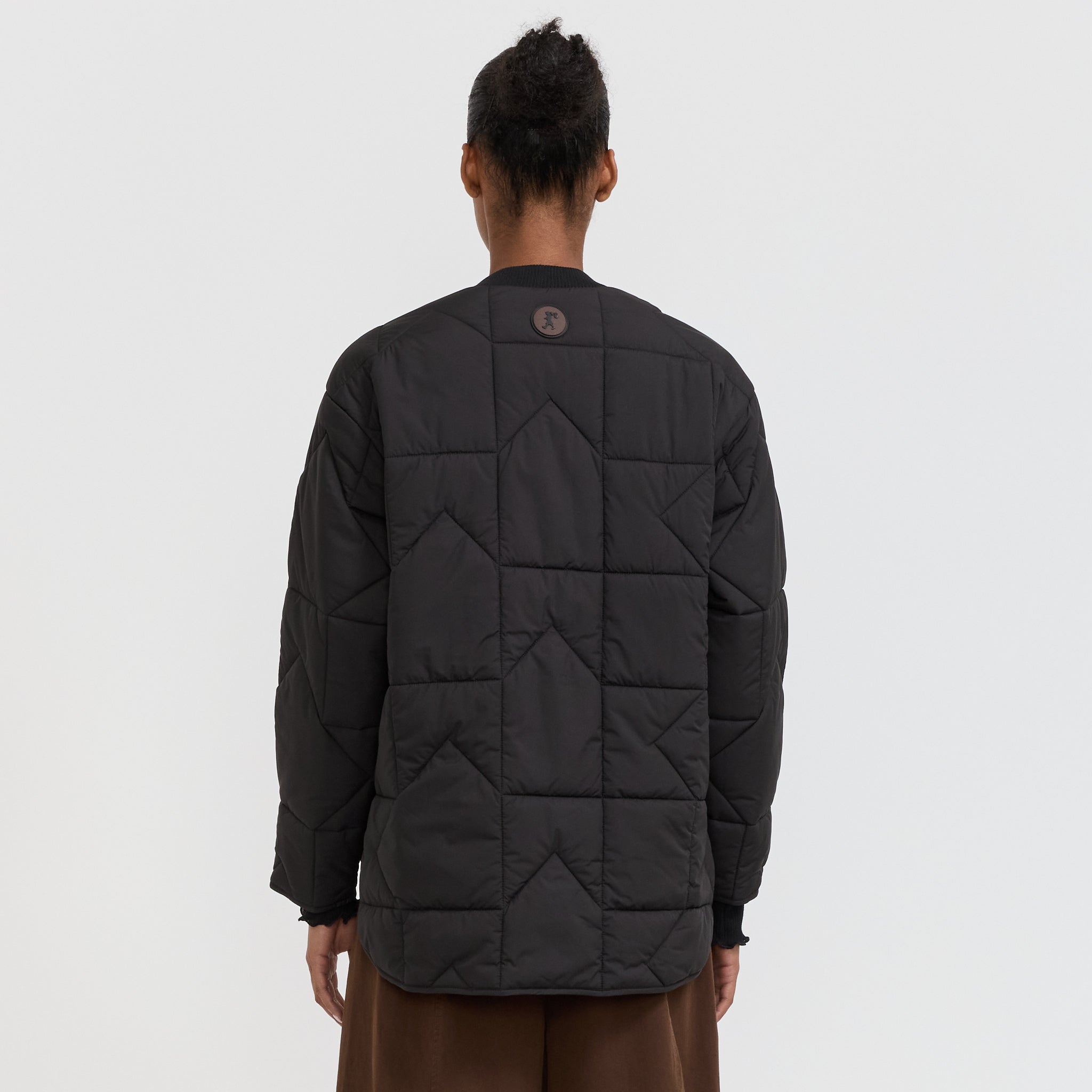 Karen Walker | Quilted Monogram Jacket Black/Brown | Maplestore