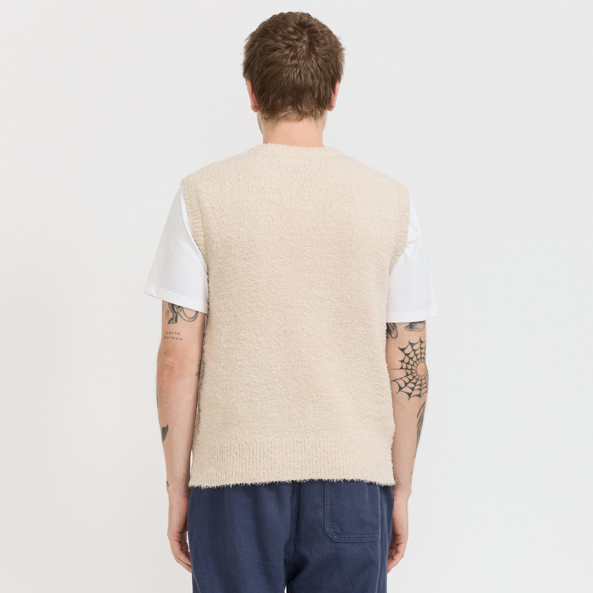 Kestin | Carron Argyle Vest Ecru | Maplestore