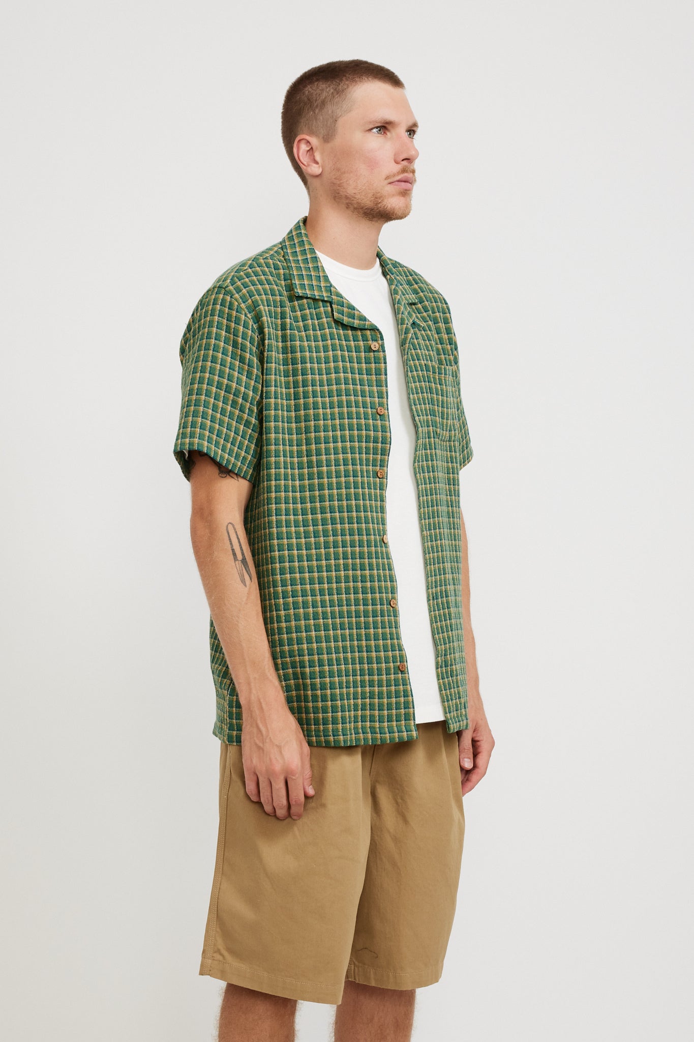 Kestin | Crammond Shirt Green Check | Maplestore