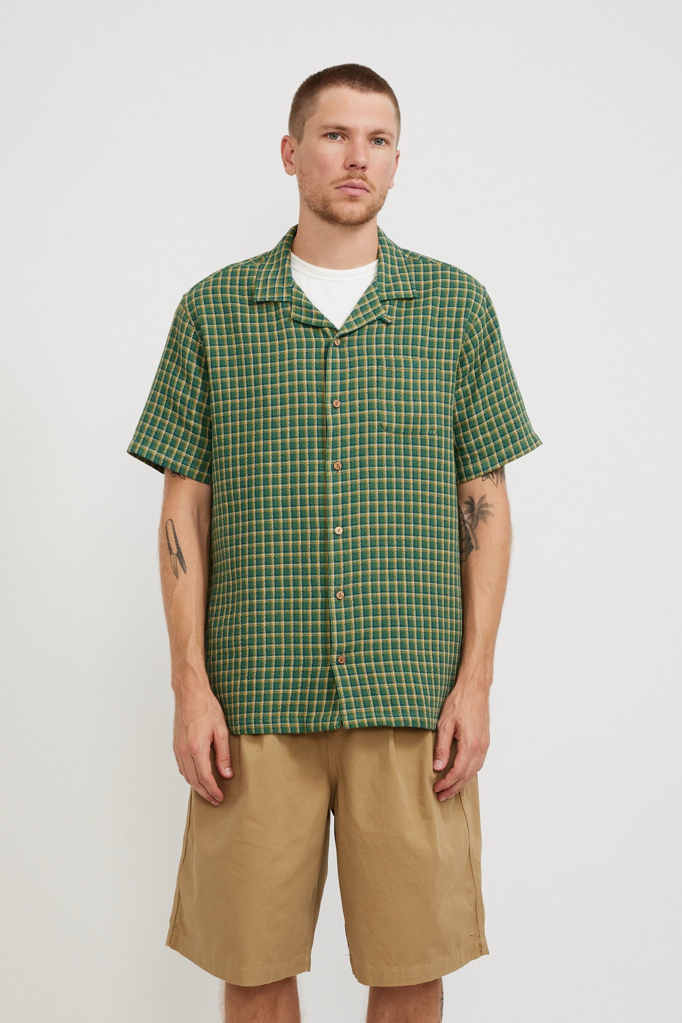 Kestin | Crammond Shirt Green Check | Maplestore