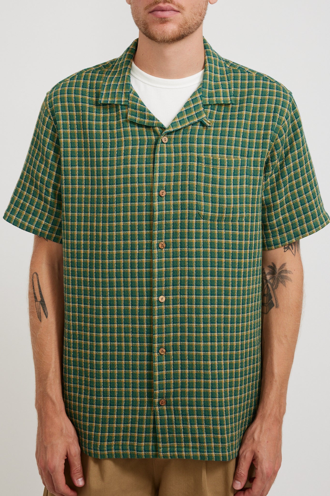 Kestin | Crammond Shirt Green Check | Maplestore