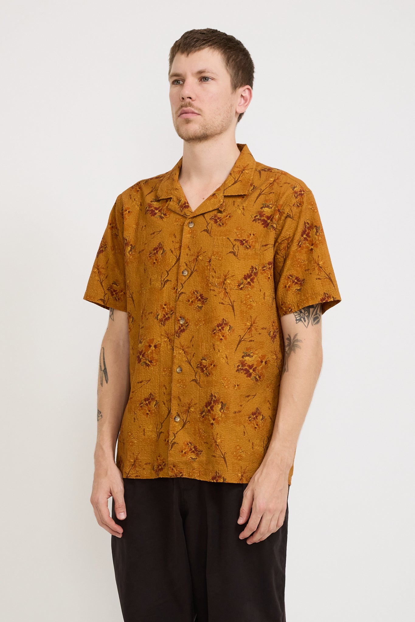 Crammond Shirt Orange Floral Print