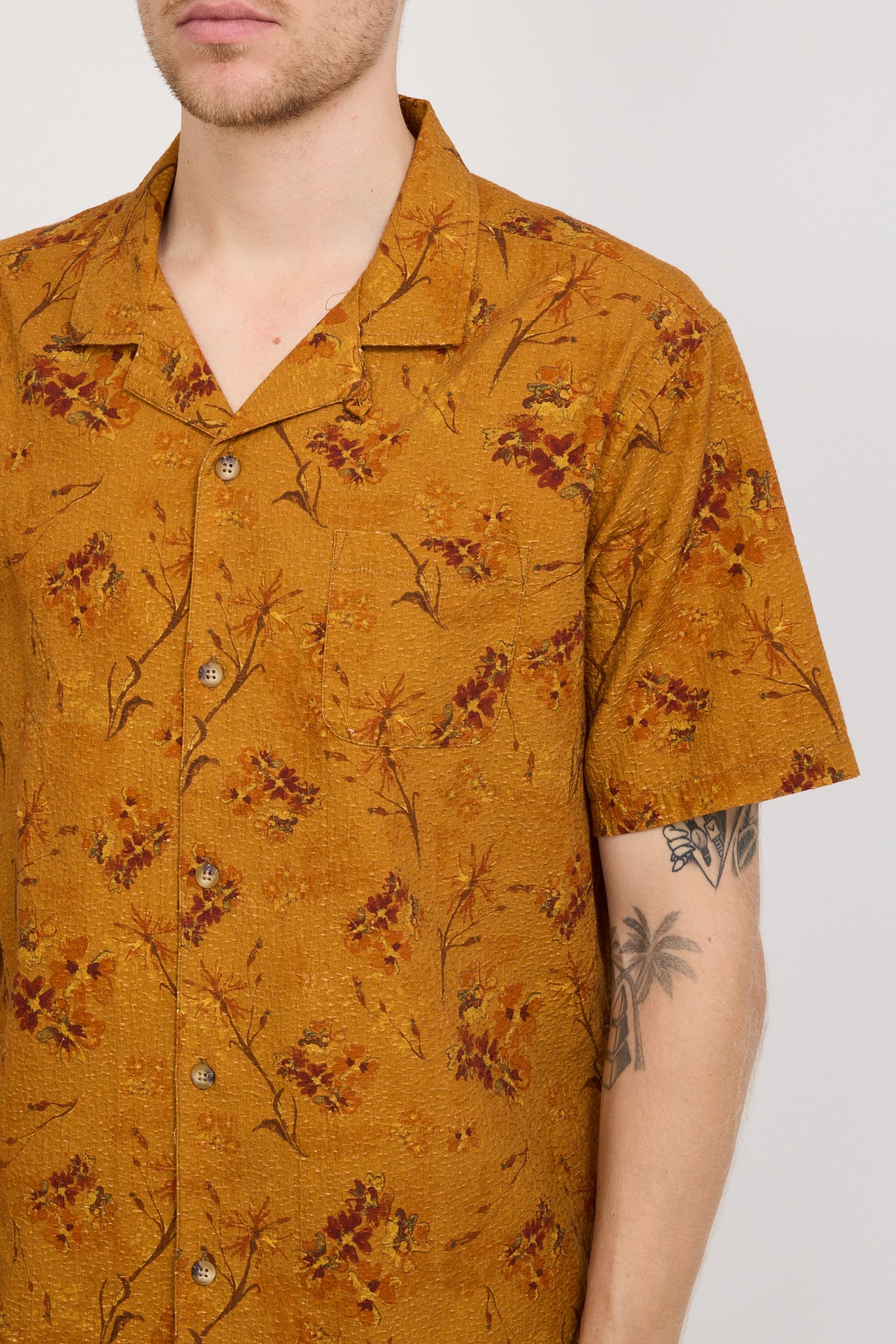 Crammond Shirt Orange Floral Print