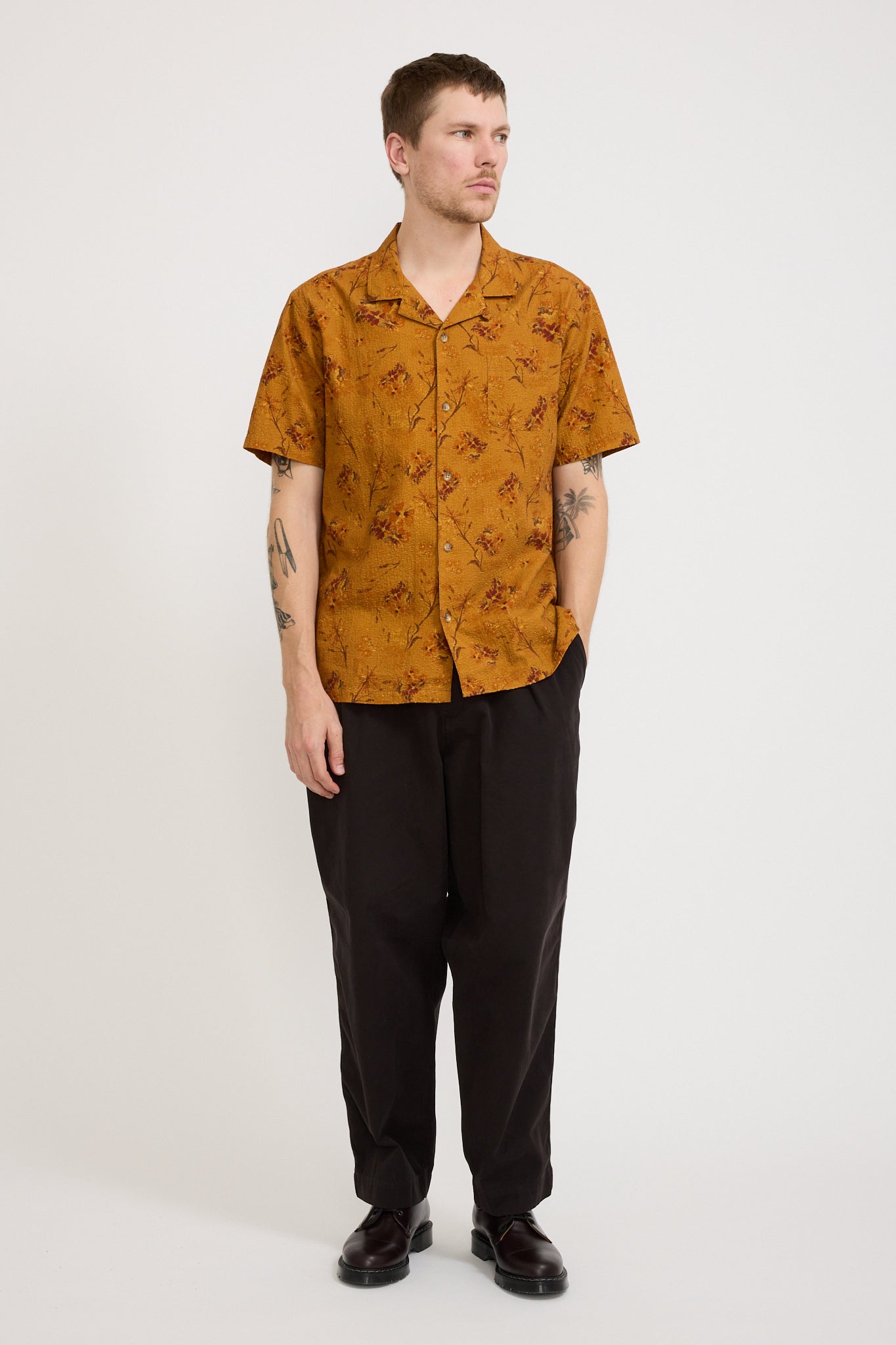 Crammond Shirt Orange Floral Print