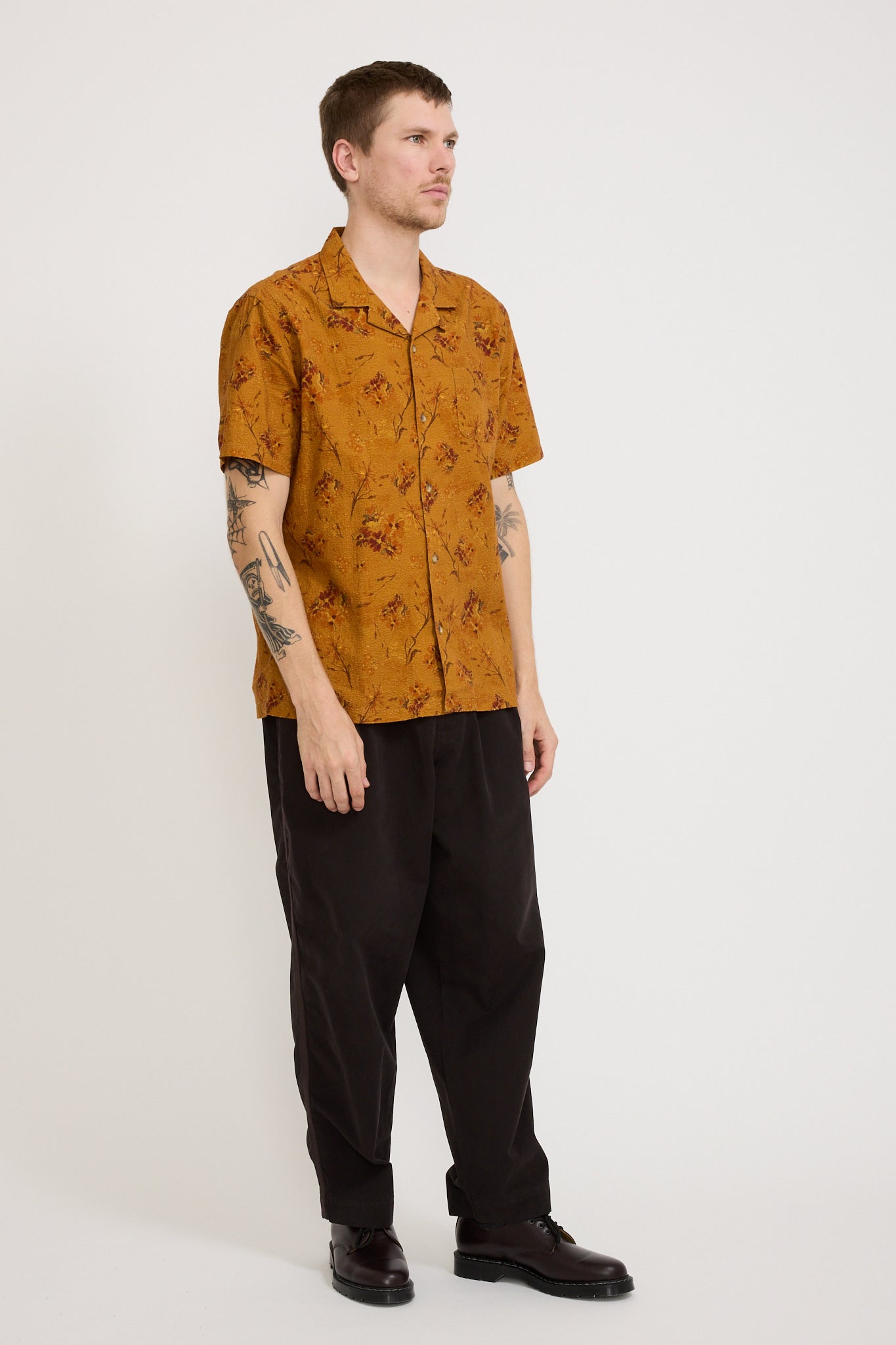 Crammond Shirt Orange Floral Print