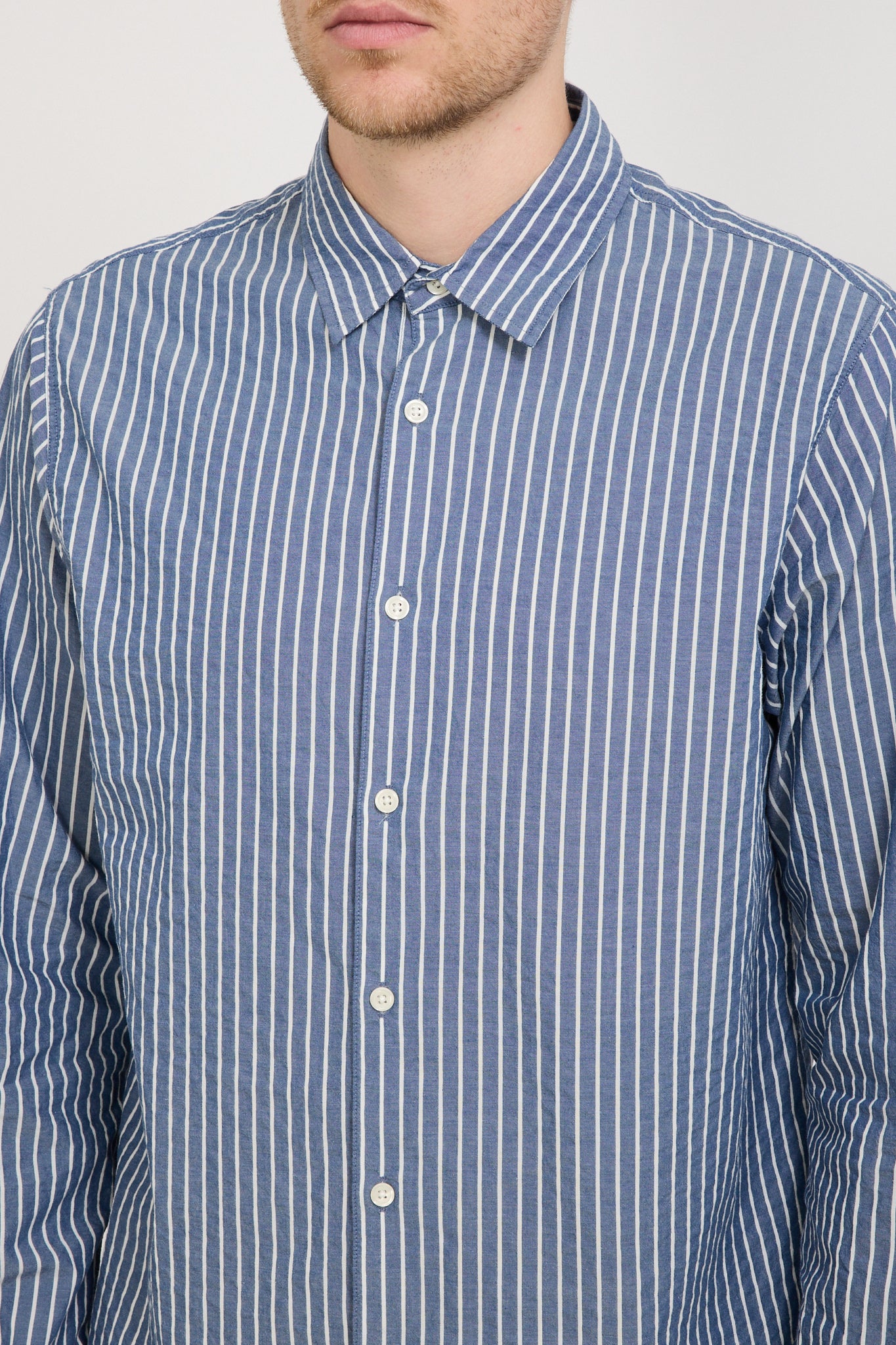 Dirleton Shirt Blue/White Stripe