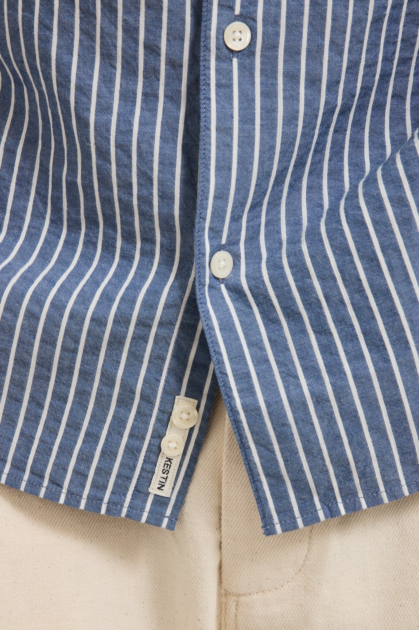 Dirleton Shirt Blue/White Stripe