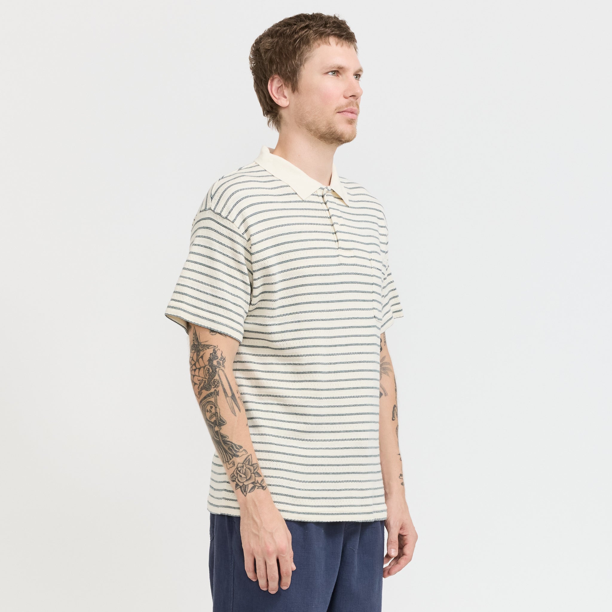 Kestin | Dunn Polo Ecru/Green | Maplestore