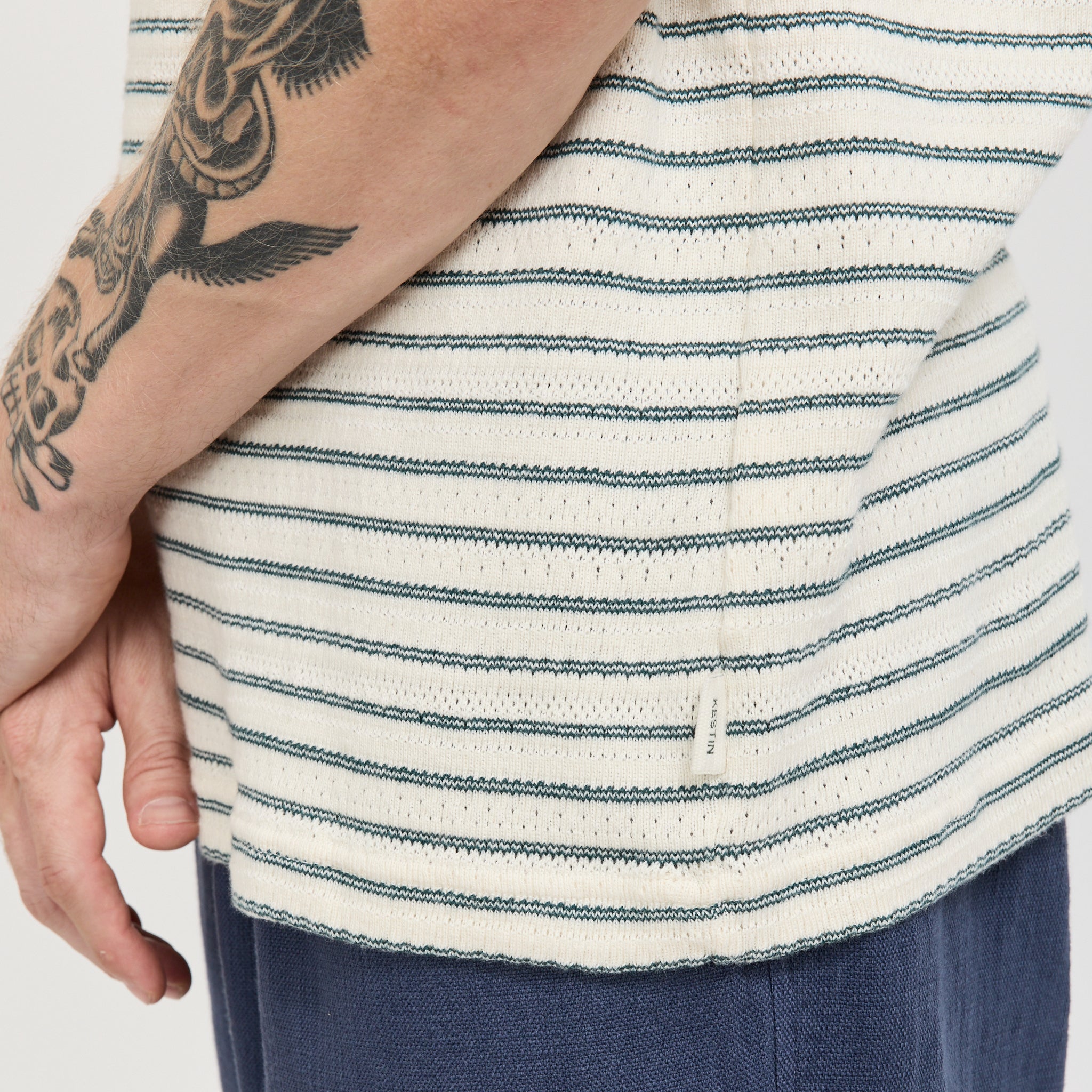 Kestin | Dunn Polo Ecru/Green | Maplestore