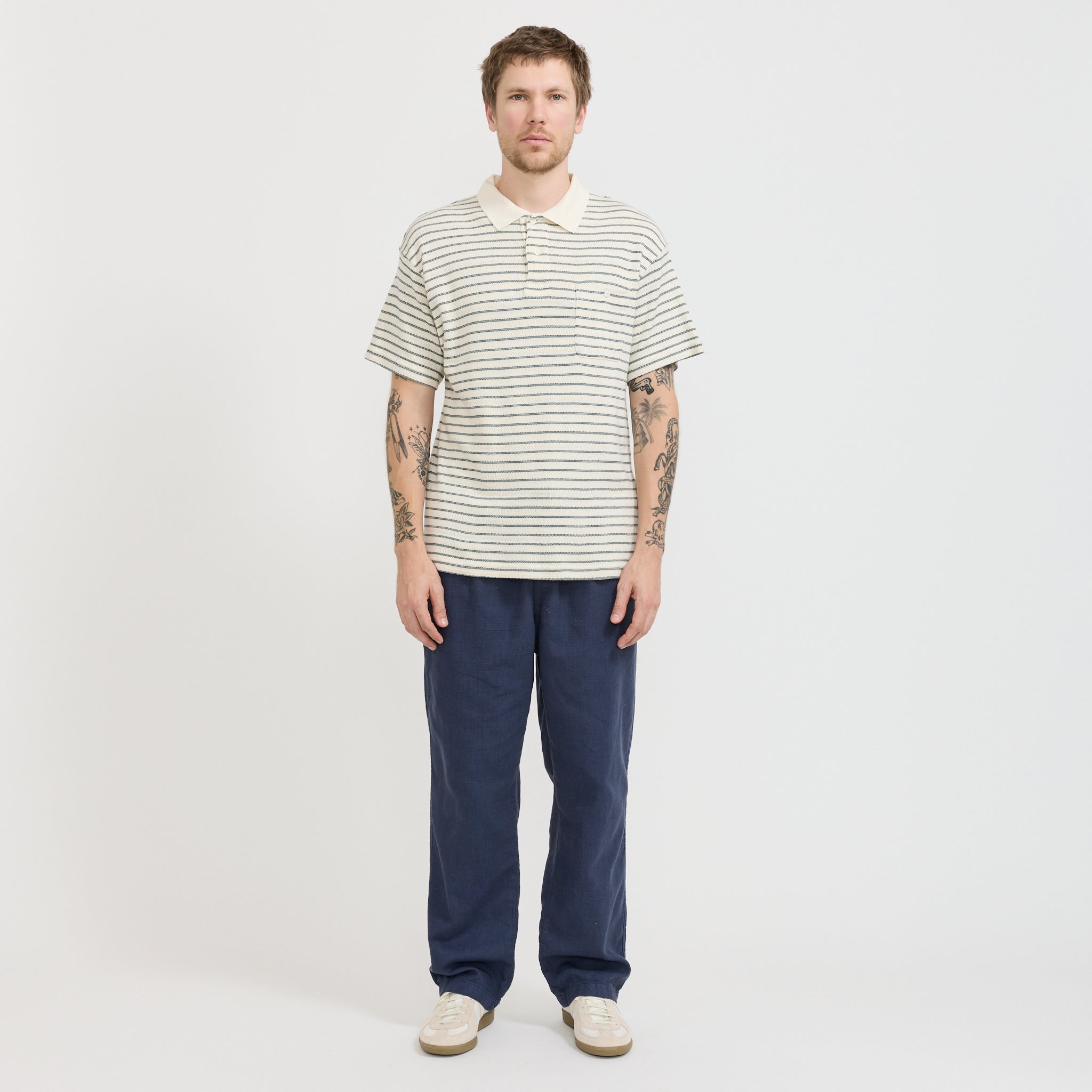 Kestin | Dunn Polo Ecru/Green | Maplestore