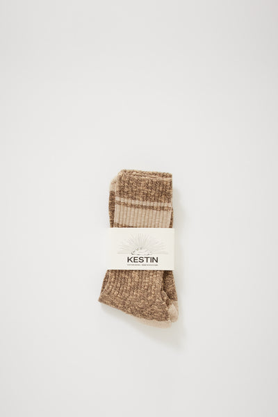 Kestin | Elgin Cotton Sock in Tan Marl / Stone | Maplestore