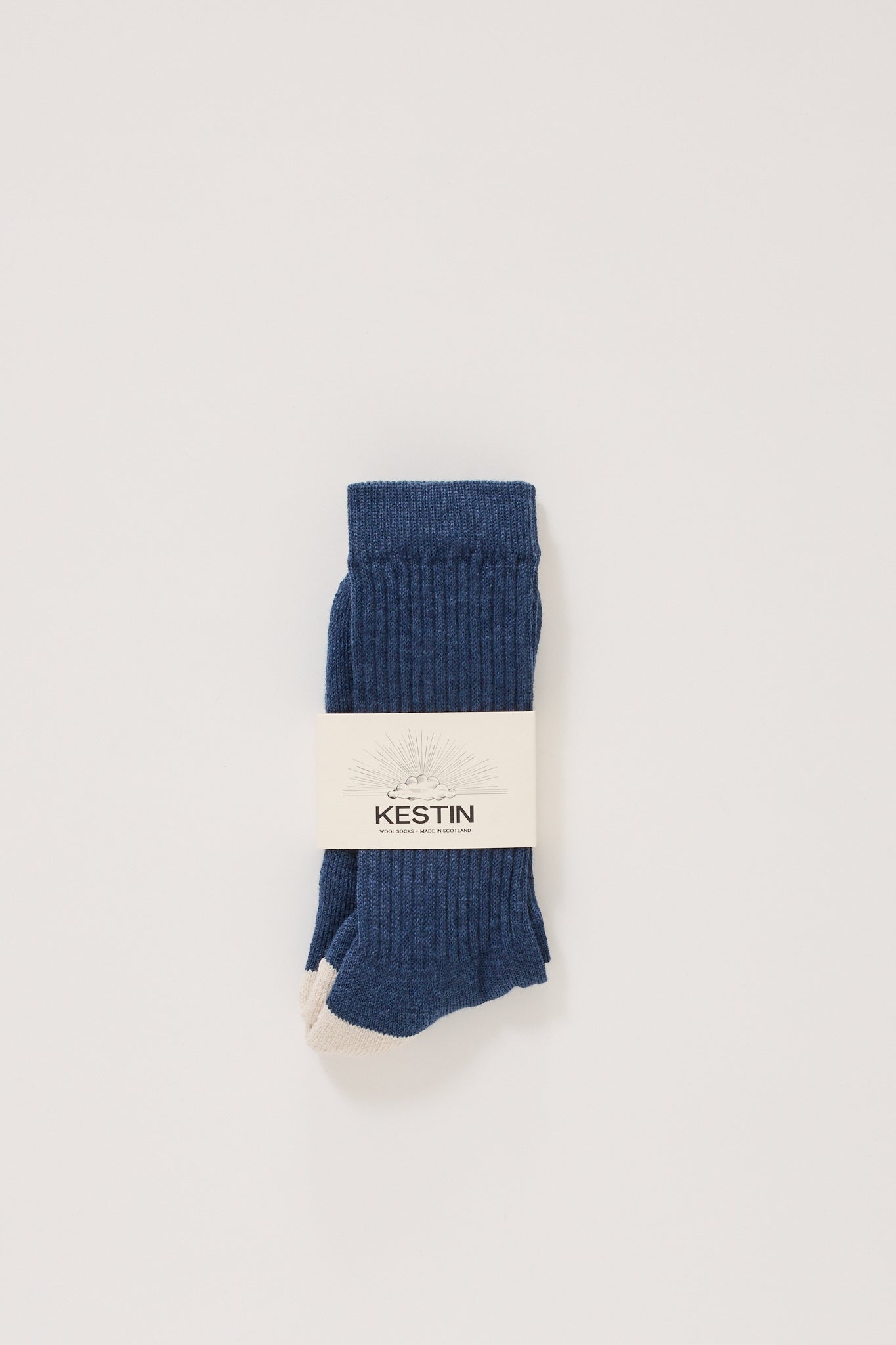 Kestin | Elgin Wool Sock Scotch Blue/Ecru | Maplestore