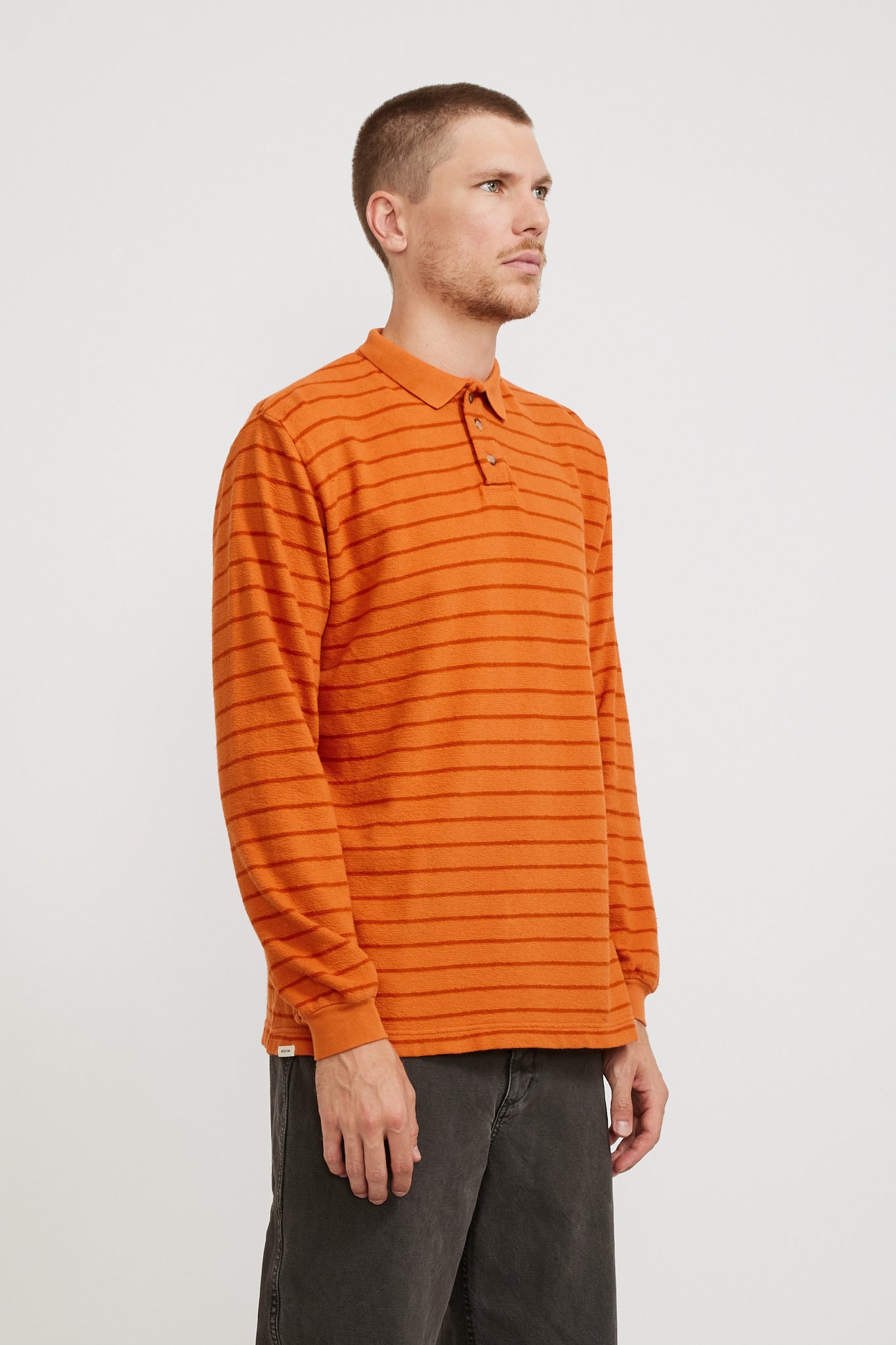 Kestin | Loch Bay Polo Tangerine Stripe | Maplestore