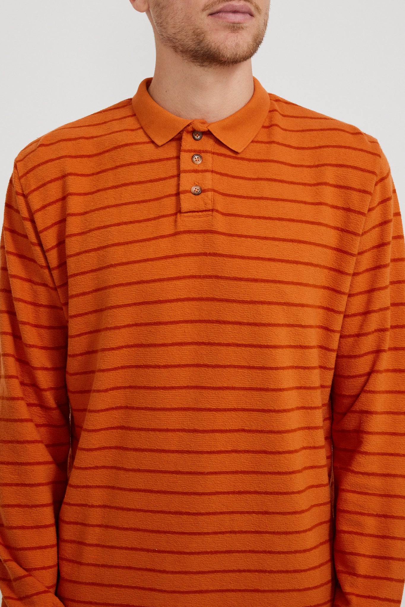 Kestin | Loch Bay Polo Tangerine Stripe | Maplestore