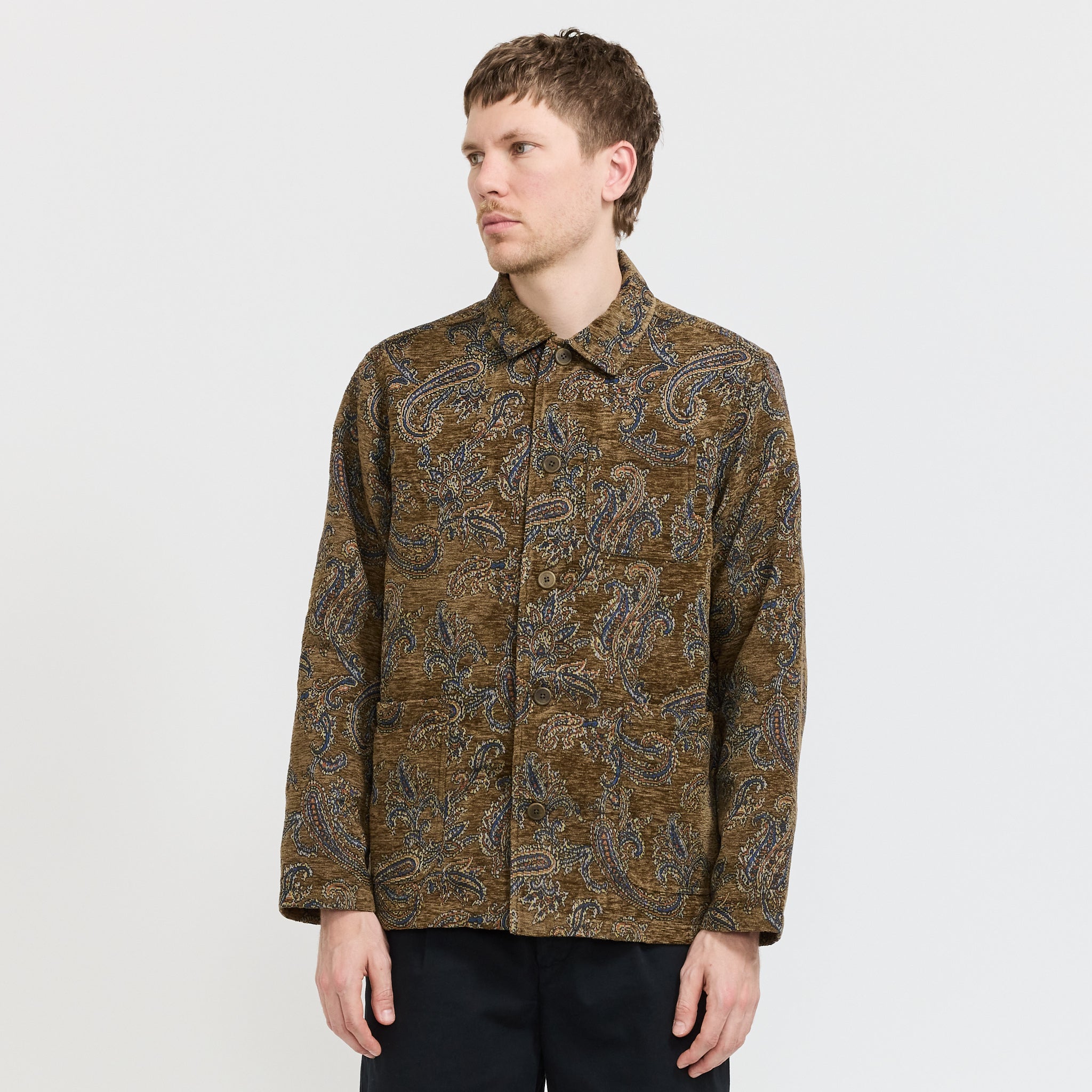 Kestin | Ormiston Jacket Olive Paisley Jacquard | Maplestore