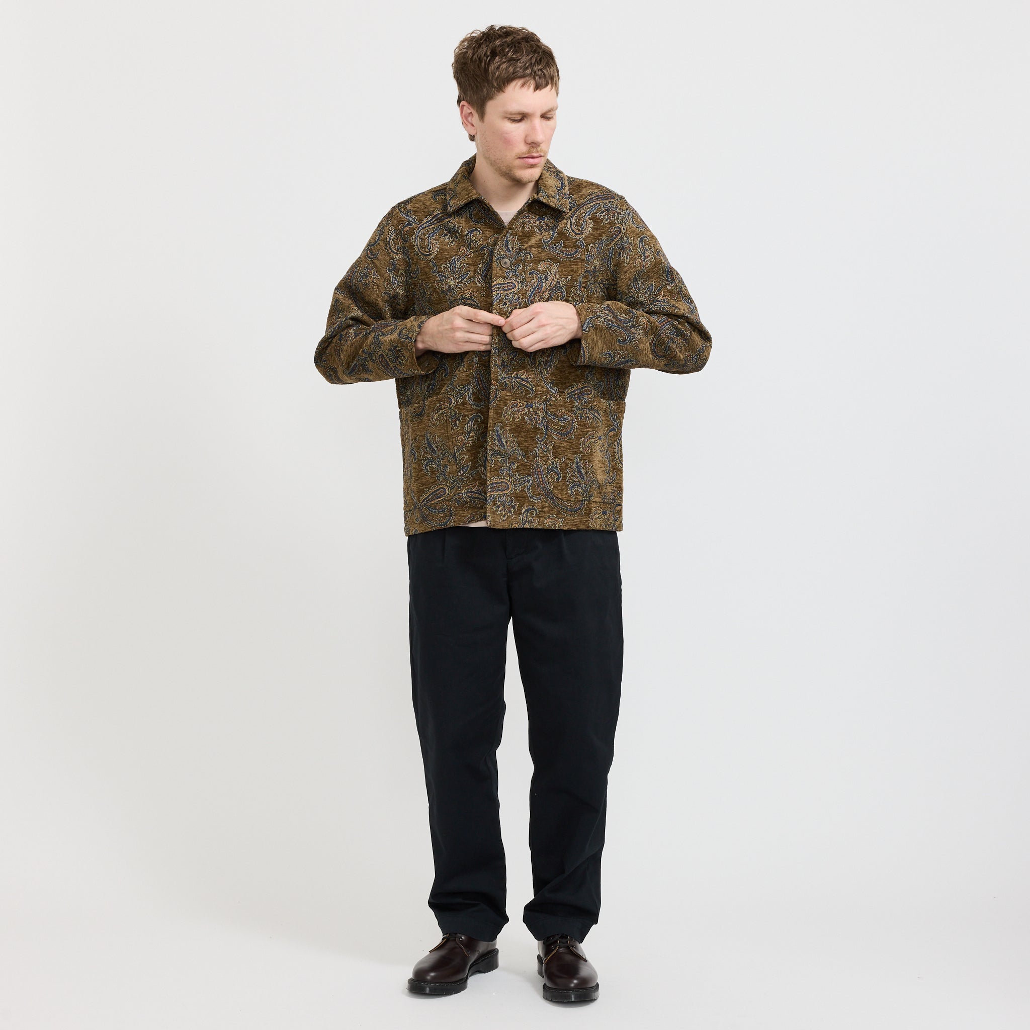 Kestin | Ormiston Jacket Olive Paisley Jacquard | Maplestore