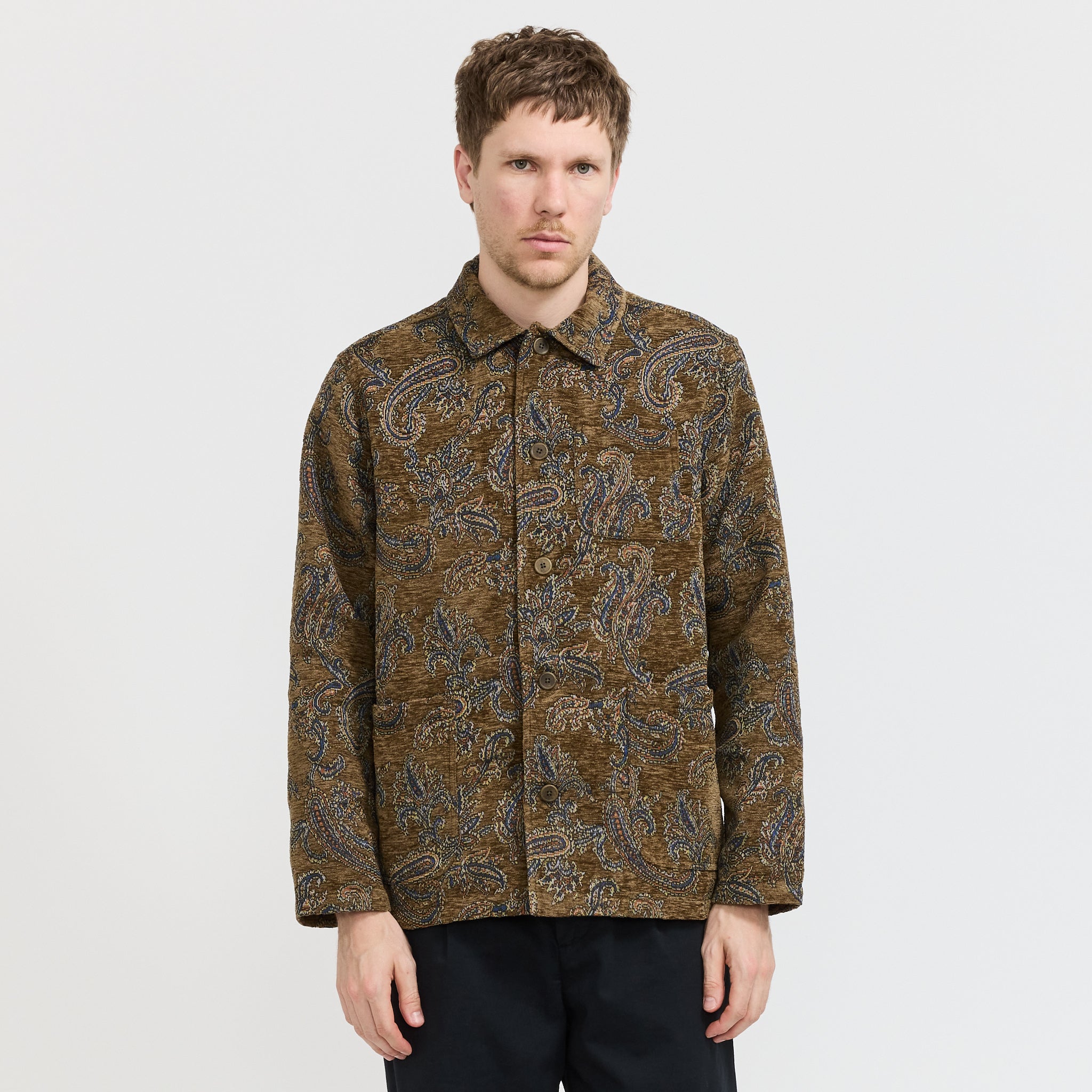 Kestin | Ormiston Jacket Olive Paisley Jacquard | Maplestore