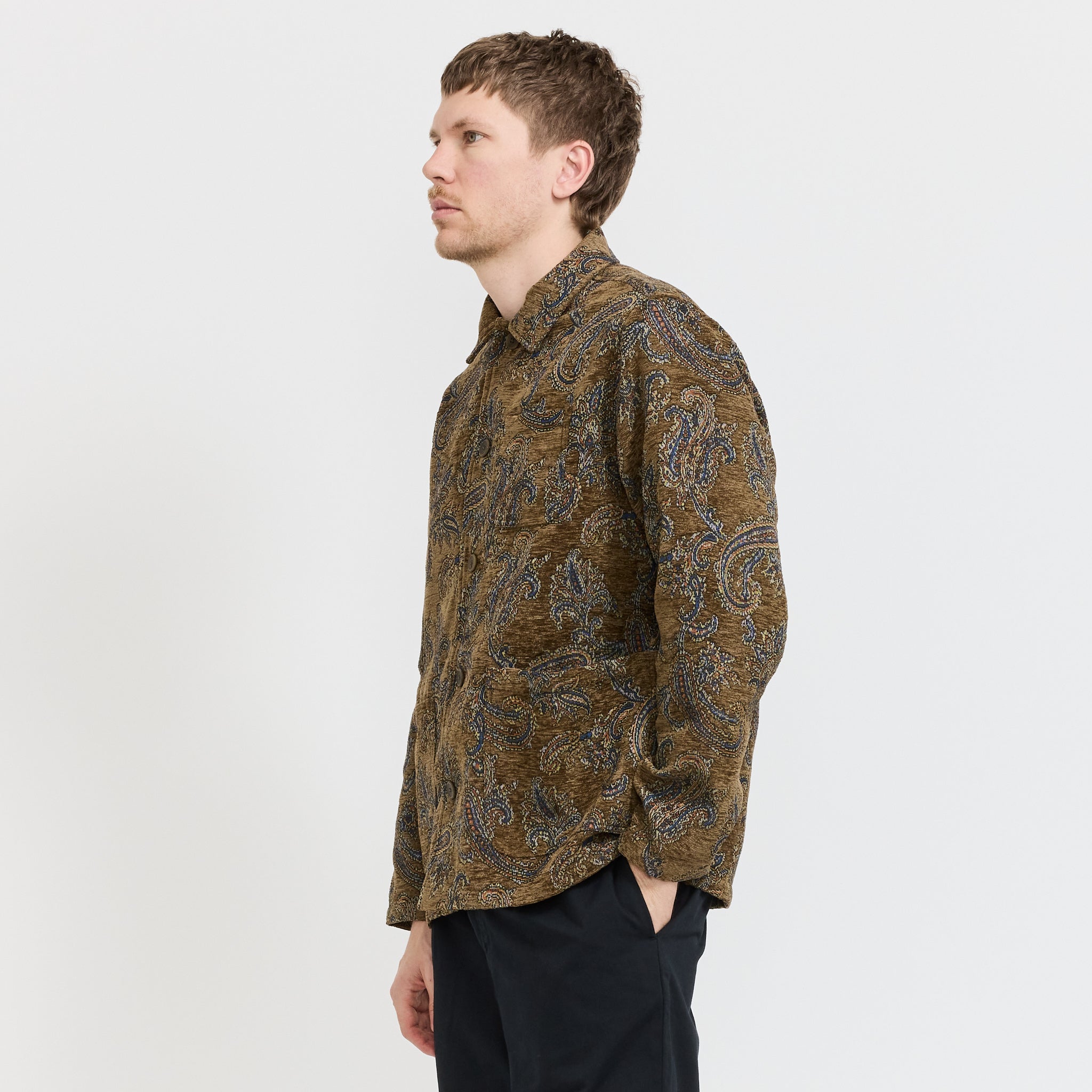Kestin | Ormiston Jacket Olive Paisley Jacquard | Maplestore