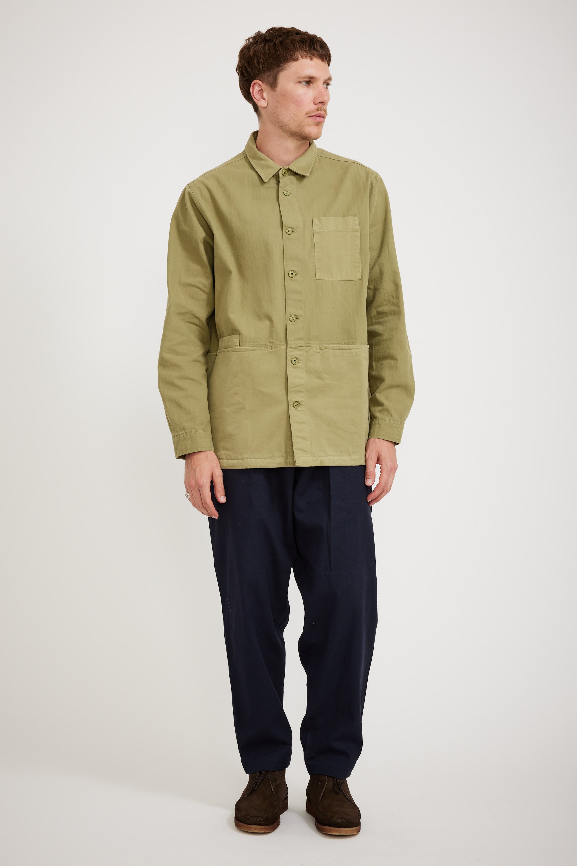 Kestin | Rosyth Overshirt in Light Military | Maplestore