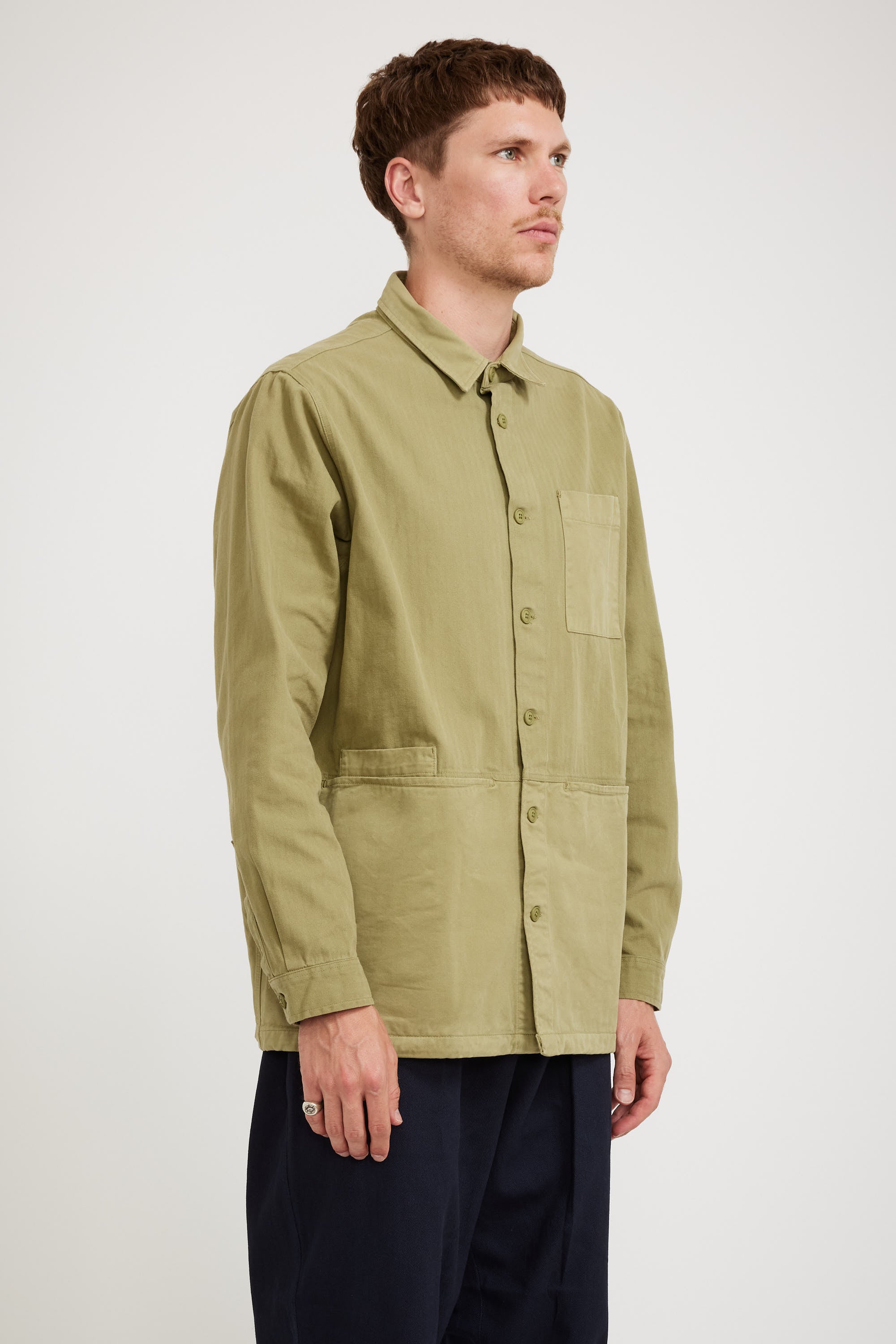 Kestin | Rosyth Overshirt in Light Military | Maplestore