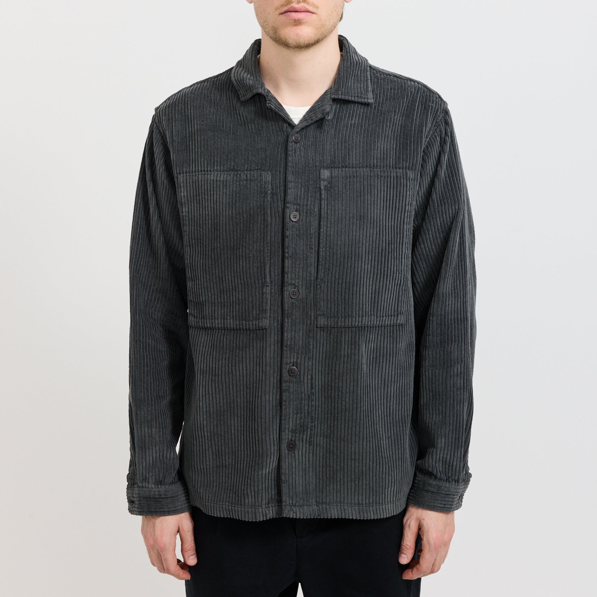 Kestin | Durno Overshirt Corduroy Charcoal | Maplestore