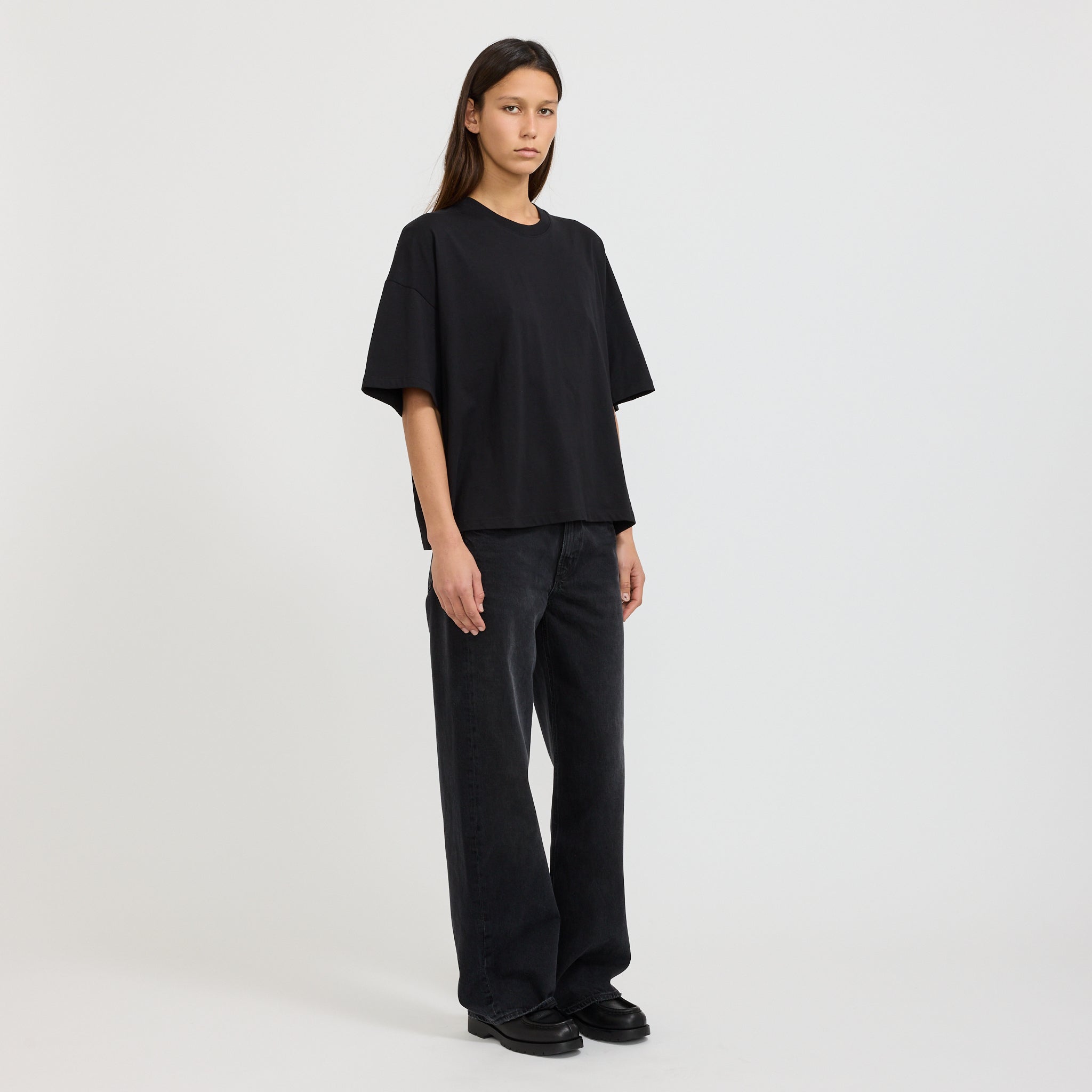 Oversized Boxy Tee Black